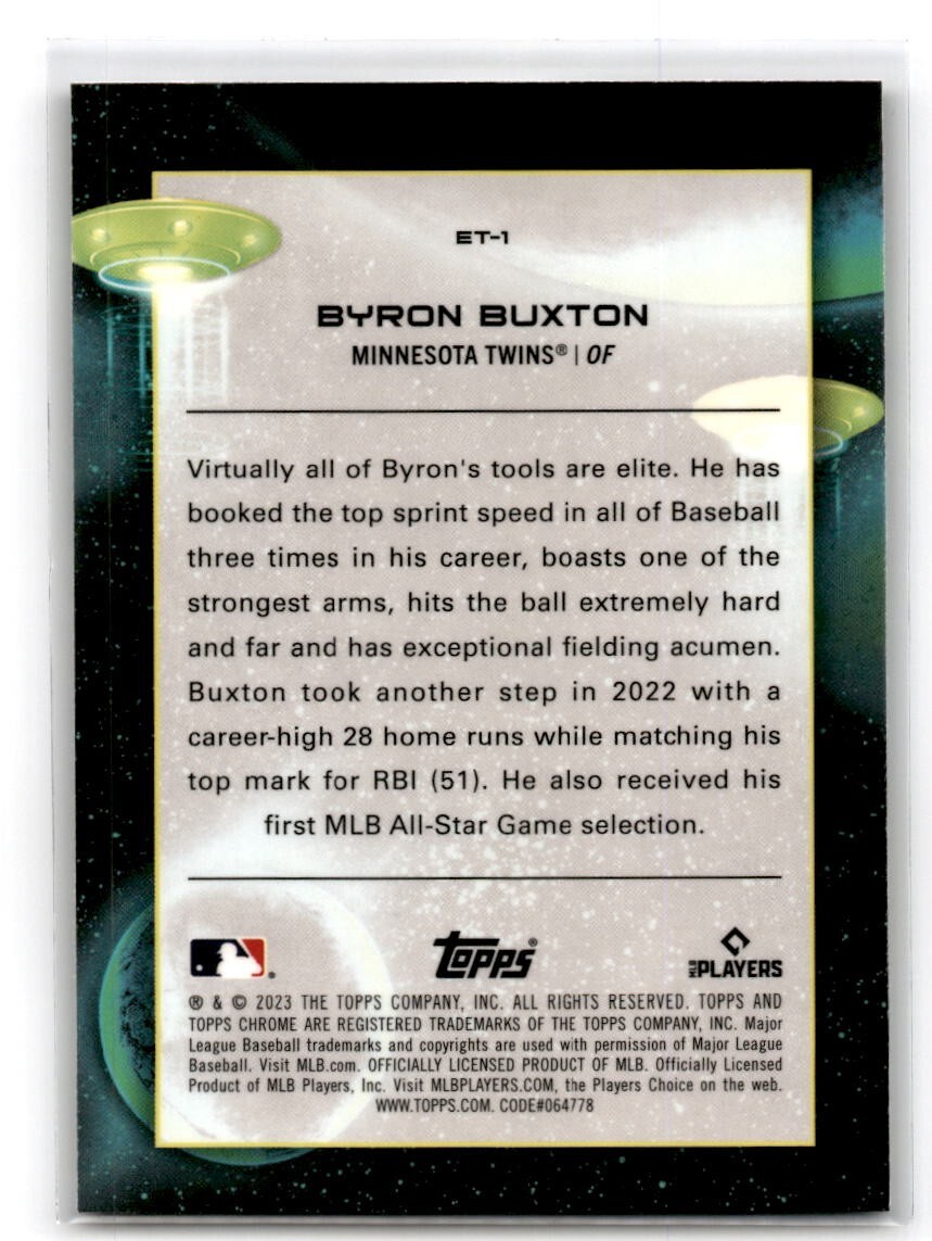 2023 Topps Chrome Cosmic Byron Buxton Extraterrestrial Talent #ET-1 Twins