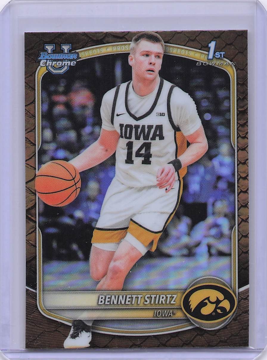 2025-26 Bowman #BCP-90 Bennett Stirtz Chrome Prospects Reptilian Refractor OKC