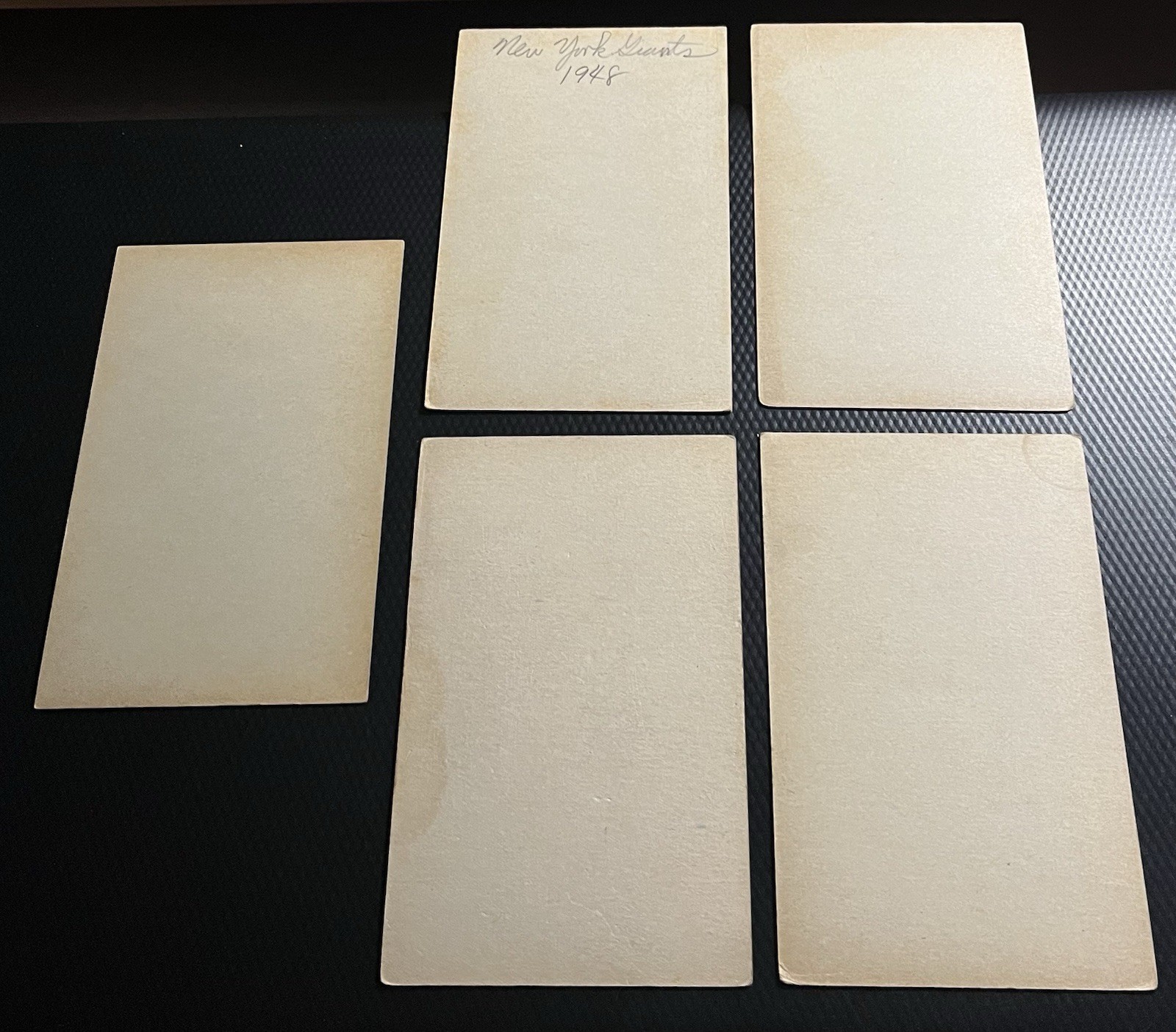 1947-1966 Exhibit Supply Personalized 5-Card Mid-Grade Lot w/ Top Loader IV’s