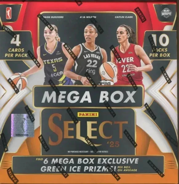 2025 Panini Select WNBA Basketball Sealed Hobby Mega Box (Green Ice Prizms)