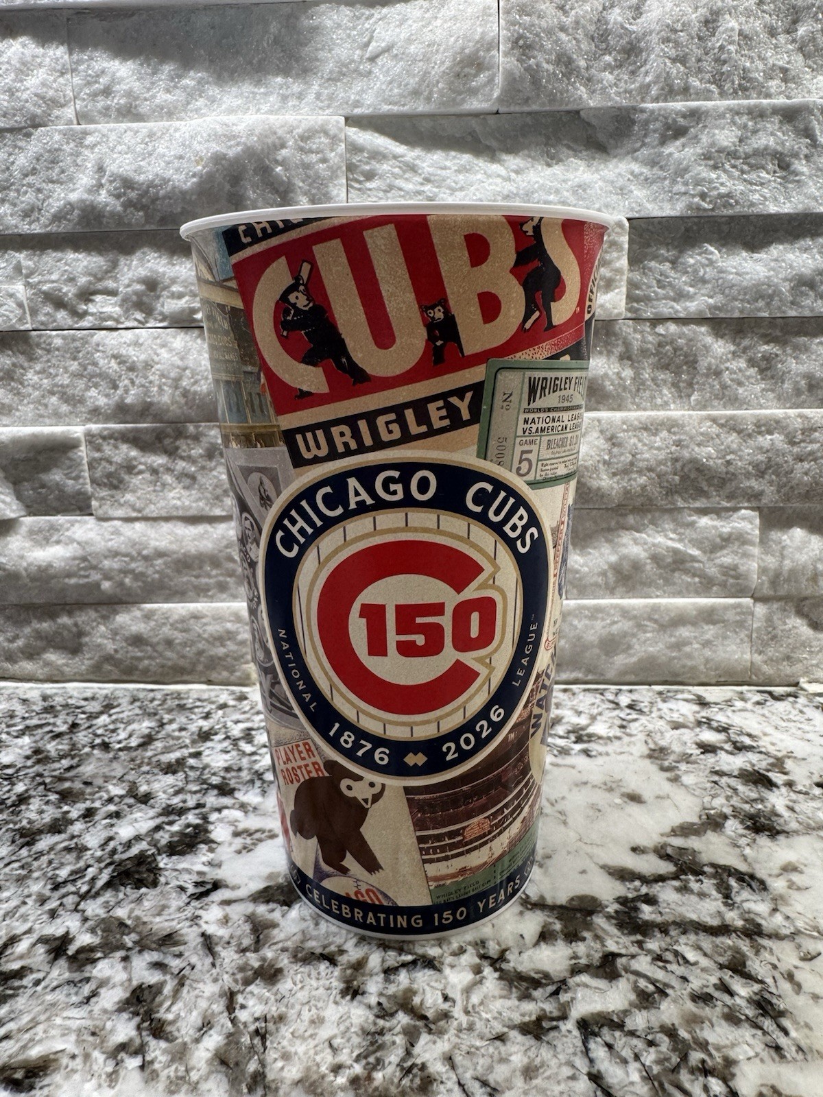 Chicago Cubs 150th Anniversary 32 OZ Souvenir Cup From Wrigley Field 2026 Season