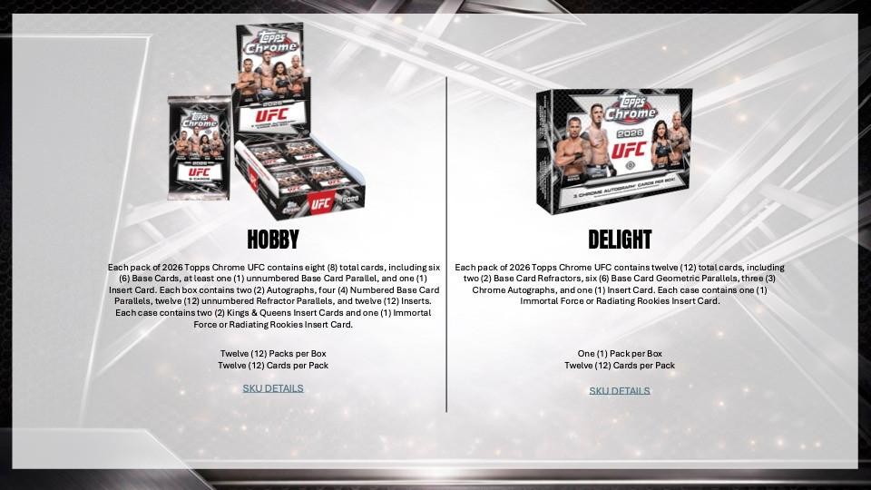 2026 Topps Chrome UFC Hobby Box