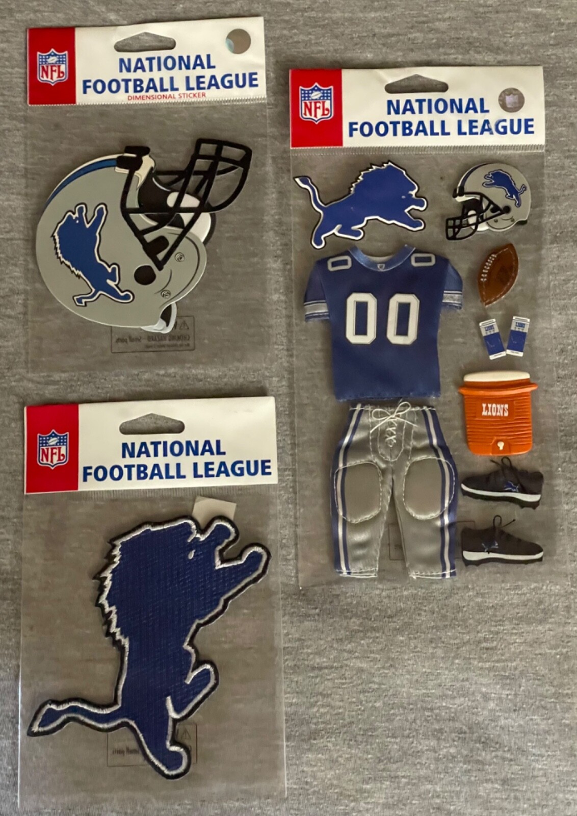 Licensed NFL 3D Scrapbook Stickers Helmets Uniforms Patches Most Football Teams