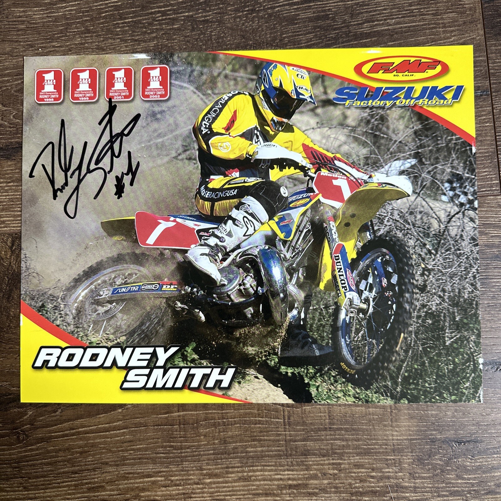 RODNEY SMITH MIKE KIEDROWSKI STEVE HATCH Signed Autogragh photo Motocross Racing