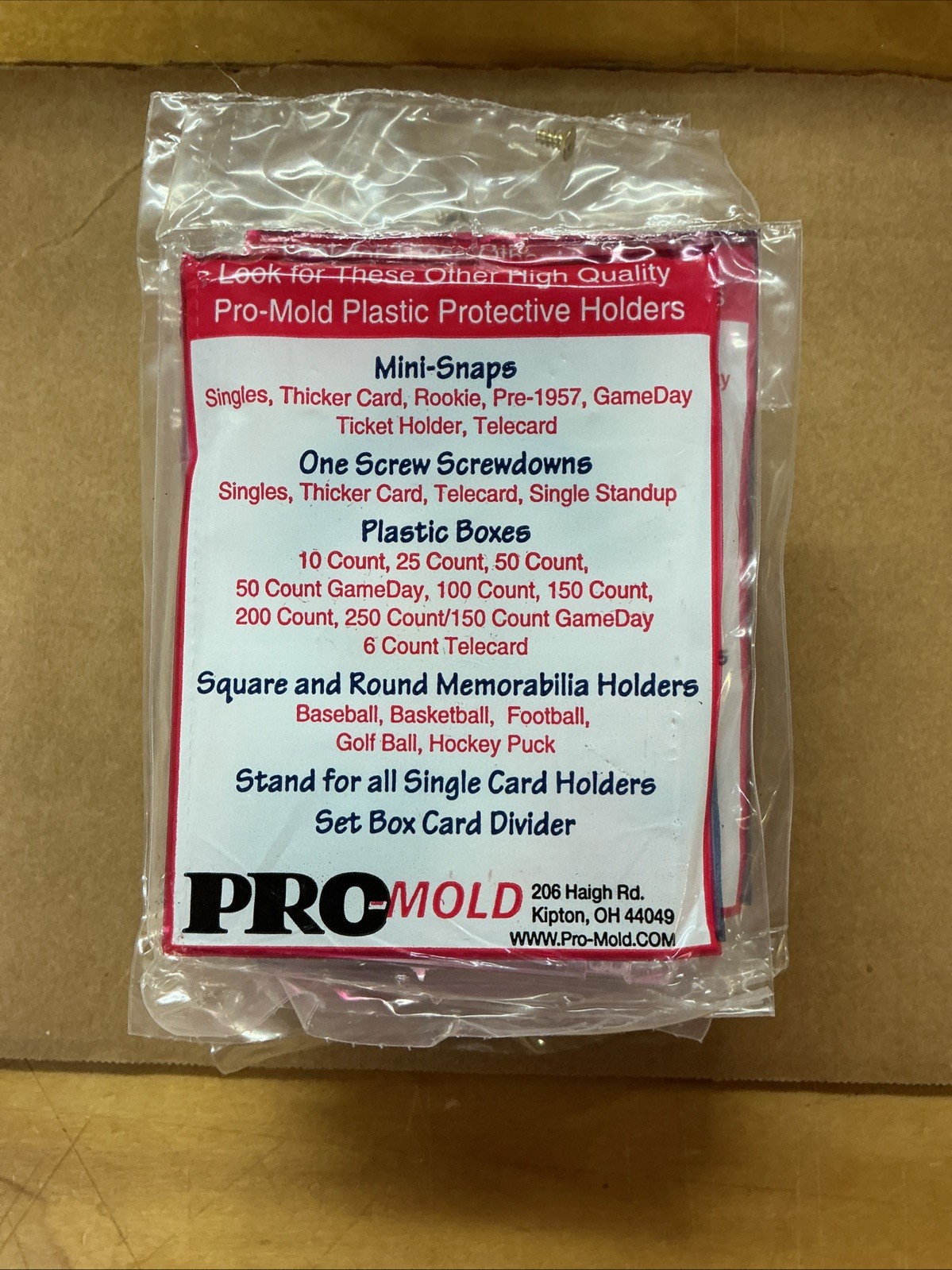 Pro-Mold One Screw Screwdown Card Holders- Lot Of 8