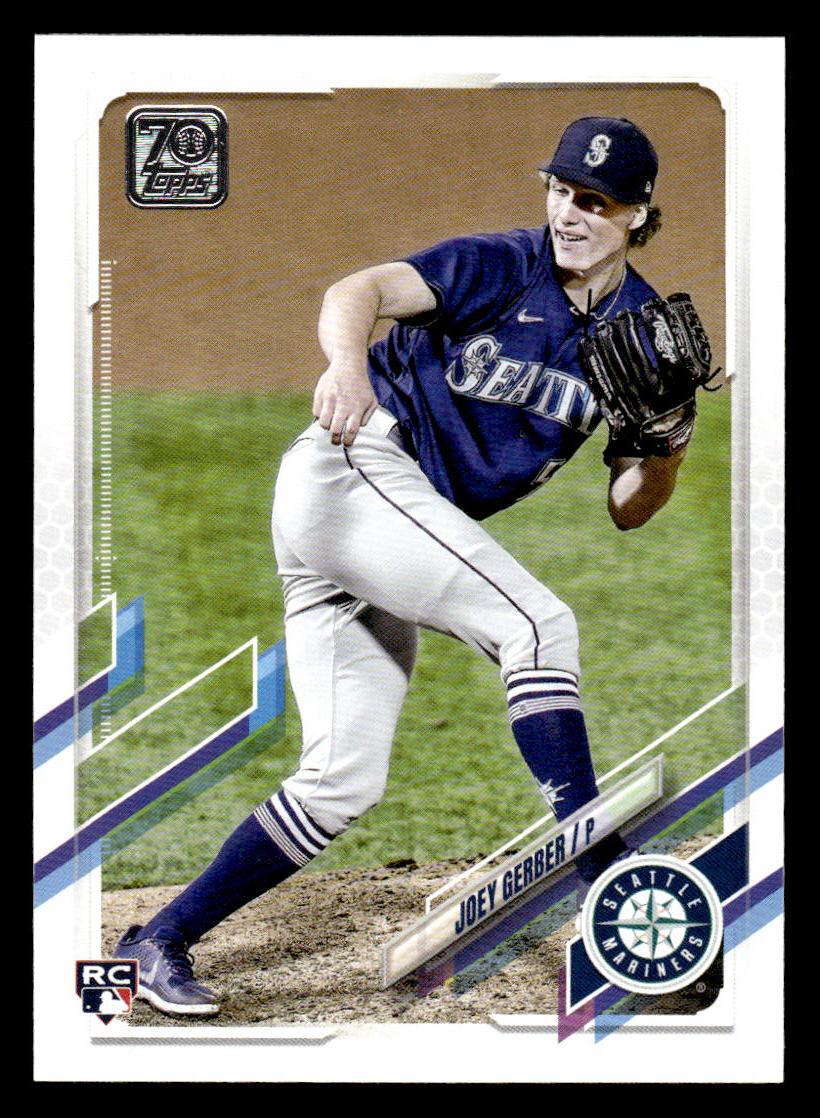 2021 Topps Update #US102 Joey Gerber Rookie Card Seattle Mariners