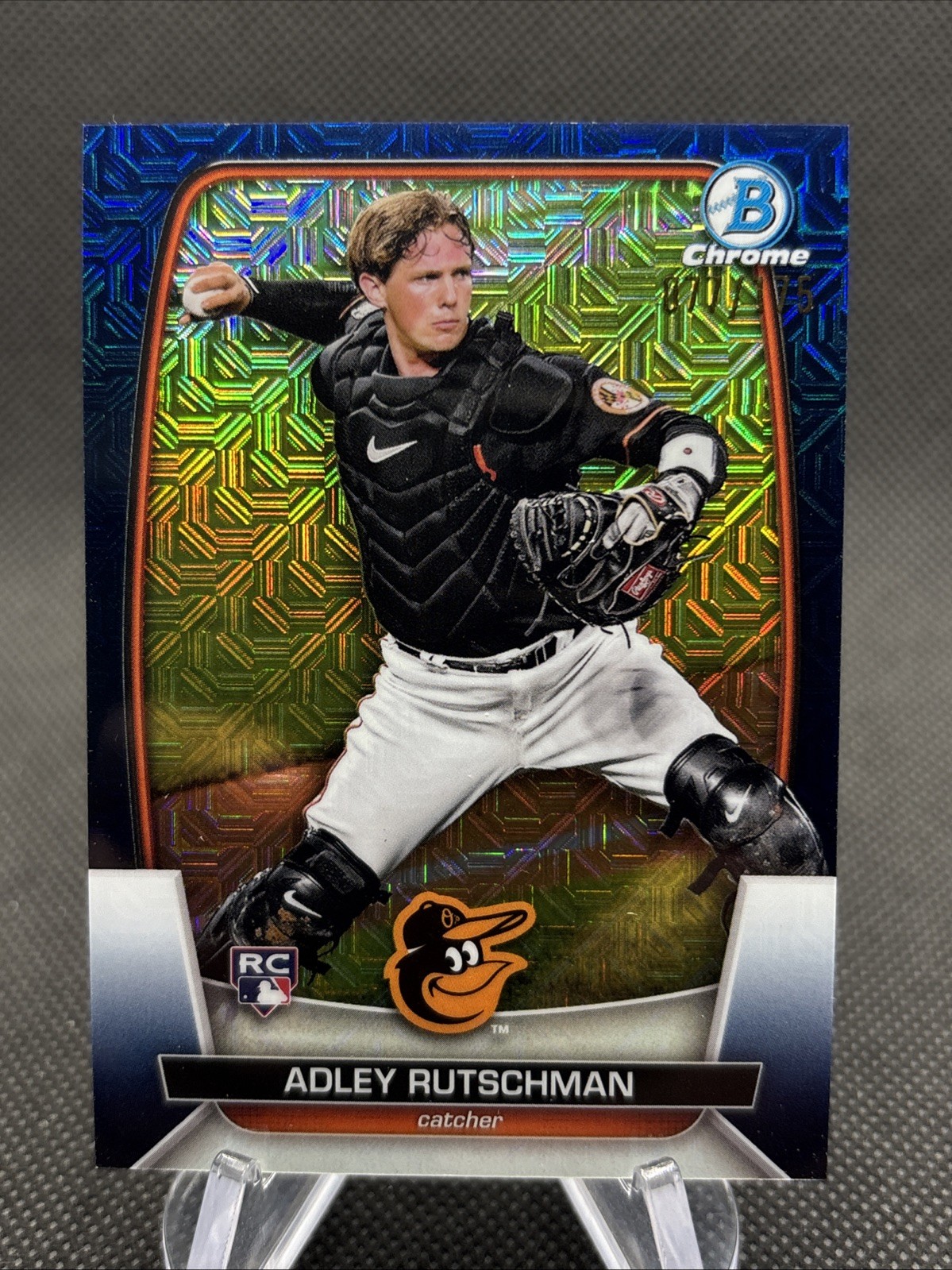 2023 Bowman Chrome Adley Rutschman /175 Navy Mojo Refractor Rookie RC #40