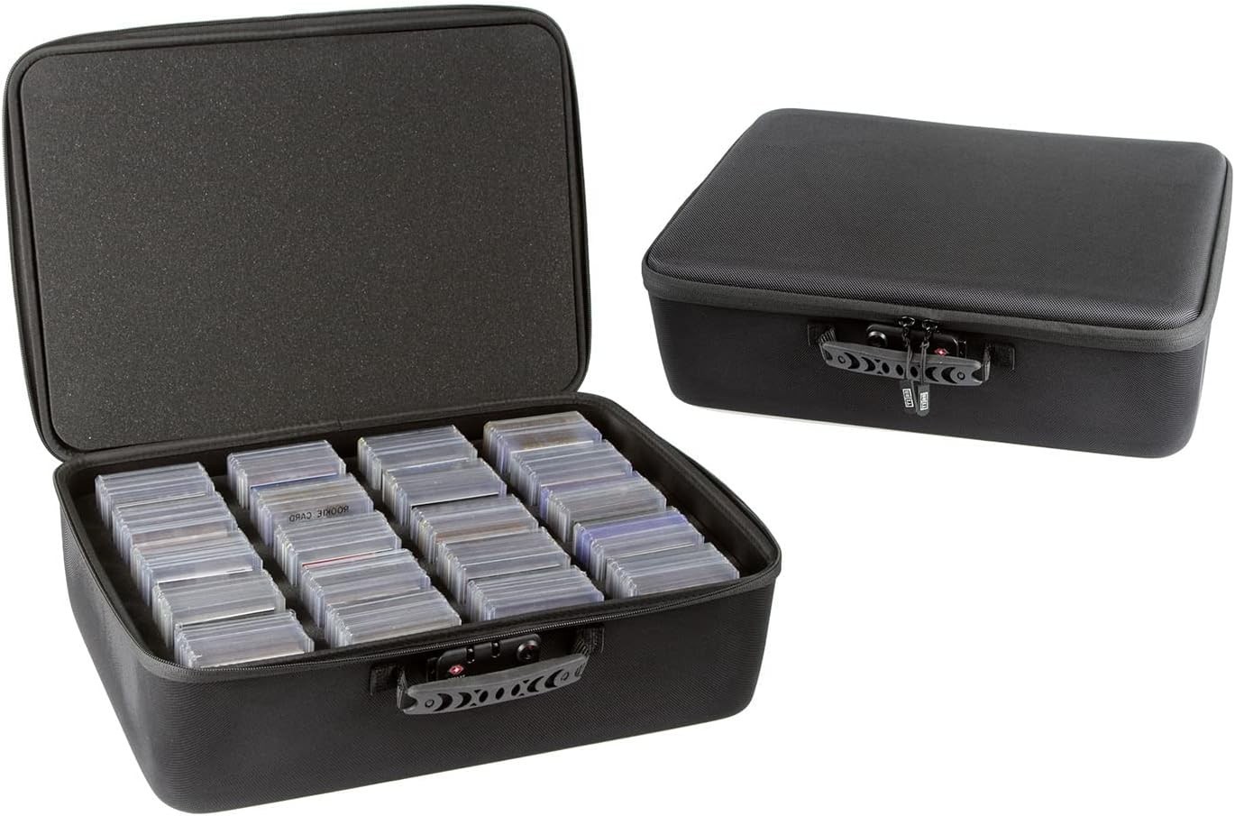 Lockable Sports Card Deck Box Fits Up to 400 Sleeved Cards