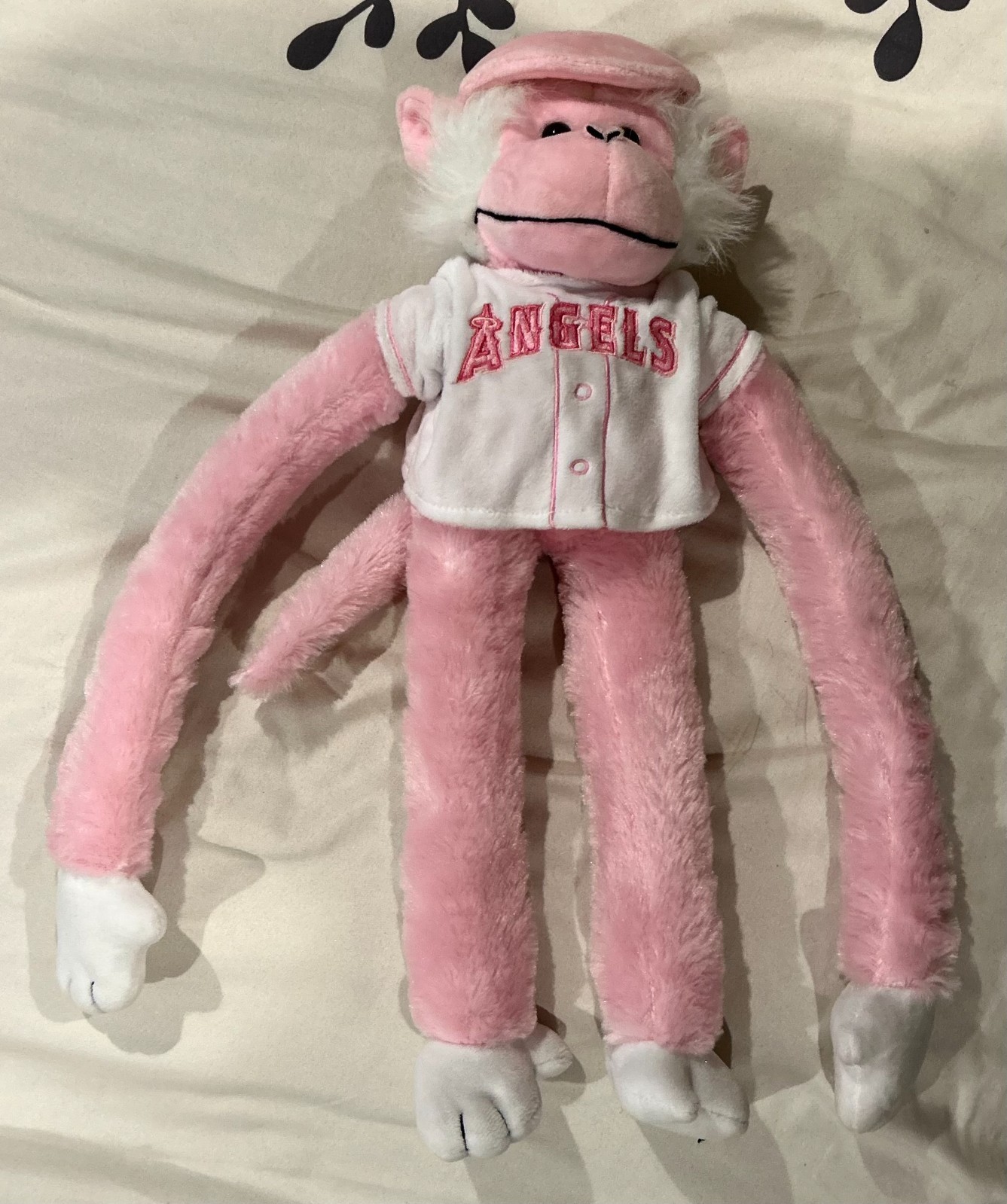 Los Angeles Anaheim Angels Pink Rally Monkey Plush Official MLB Stadium Merch