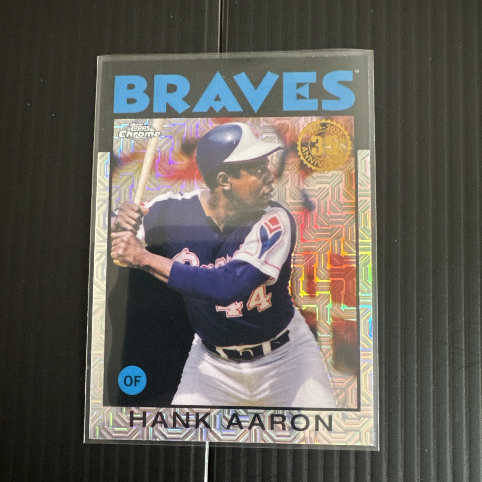 Hank Aaron Silver Pack Mojo 2021 Topps #86BC-7 Braves