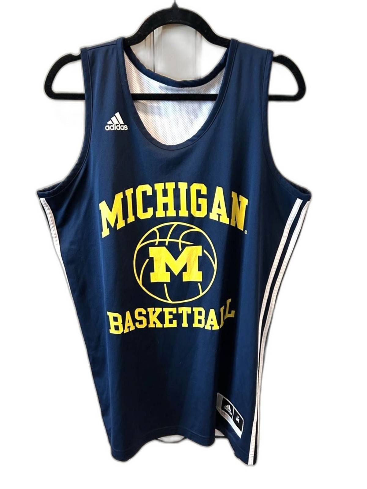 adidas Michigan Wolverines Reversible Basketball Jersey – Size Medium