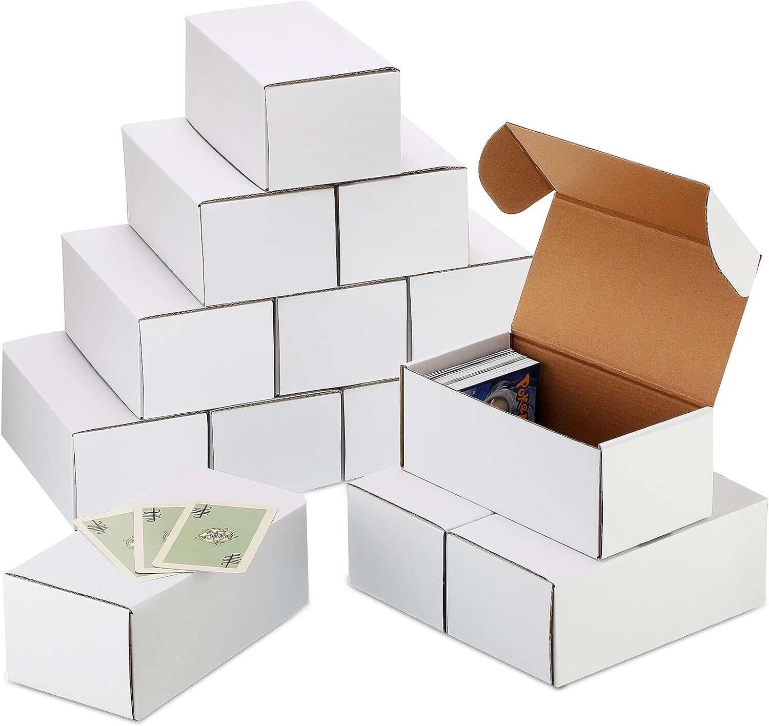 10 Pcs 400 Count Trading Card Storage Box Cardboard Baseball Card Storage Box Co