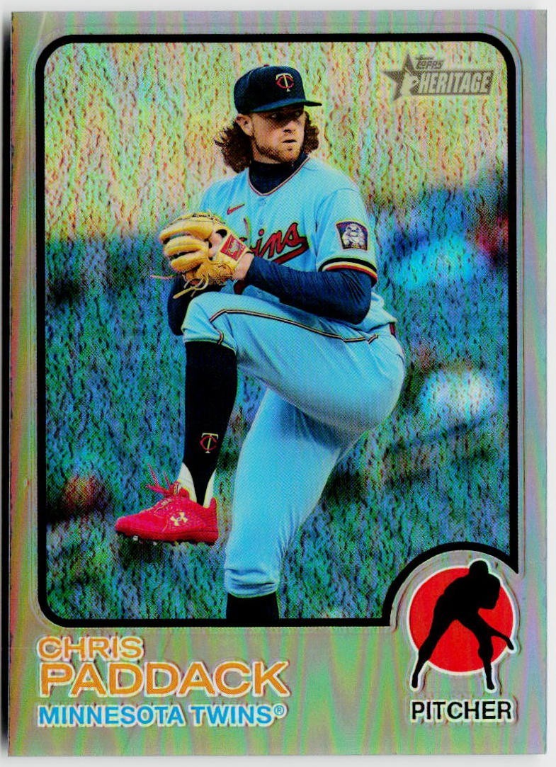 2022 Topps Heritage High Number – Chris Paddack #583 Silver Chrome /373 Twins