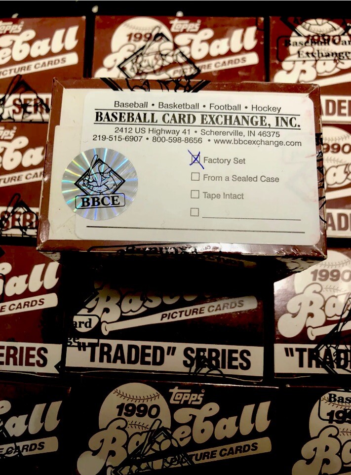 CASE FRESH 1990 Topps Traded Baseball Complete Factory Set BBCE Sealed