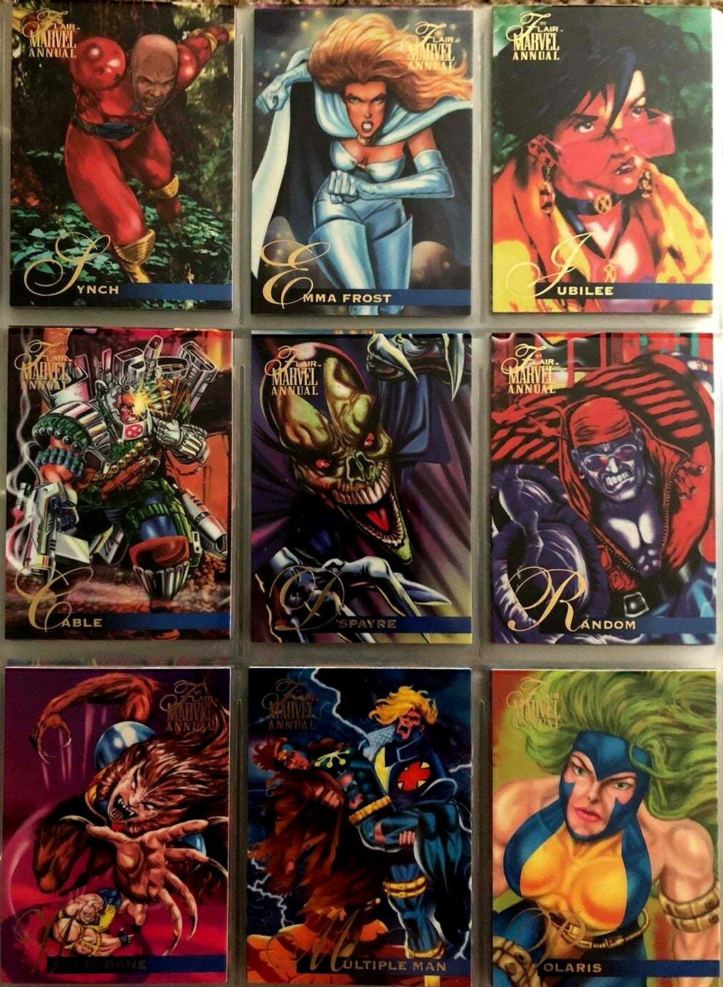Marvel Annual Flair (1995, Fleer) Trading Card Base Pick 1 From List