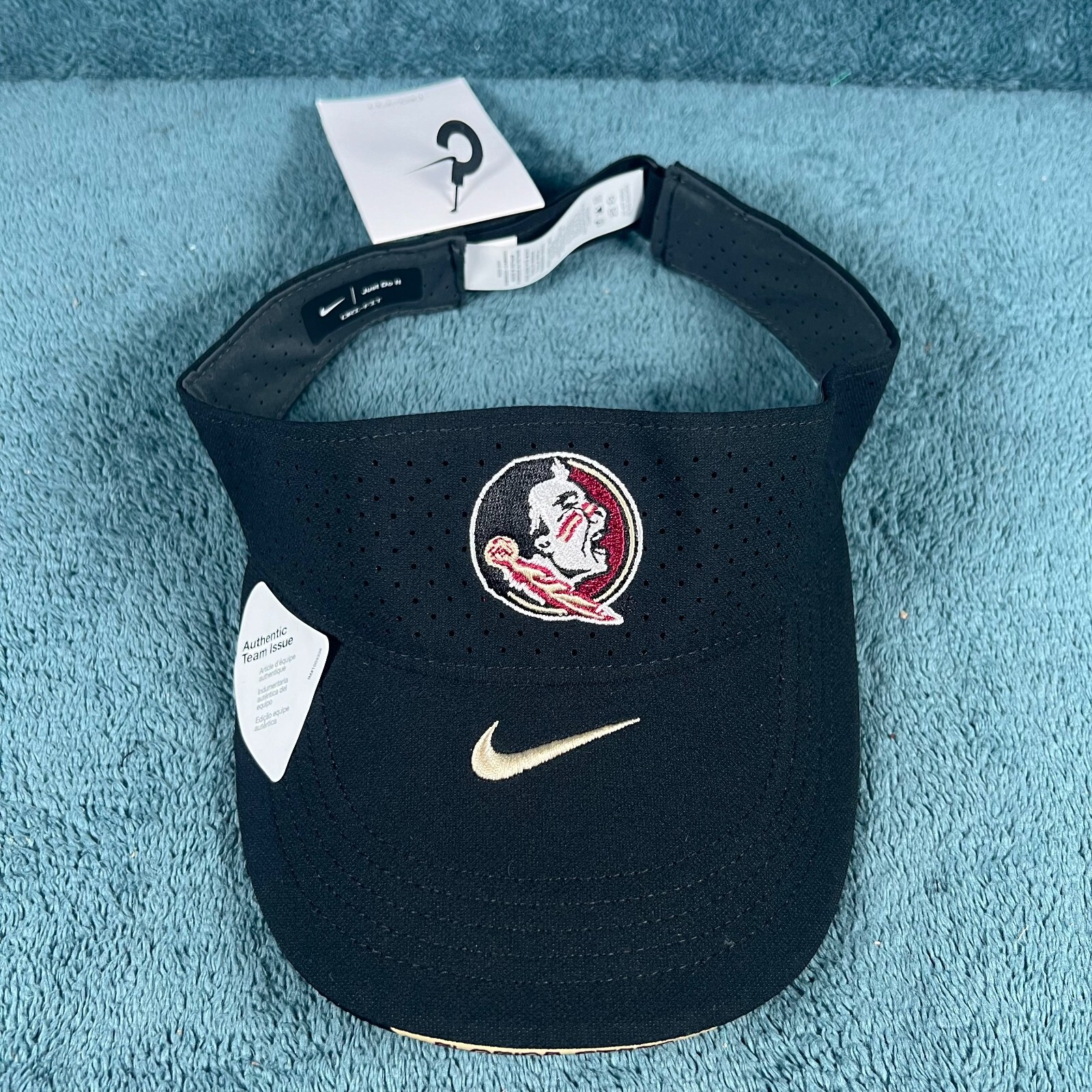 Nike Florida State Seminoles Unisex Black Swoosh Dri-Fit Adjustable Sports Visor