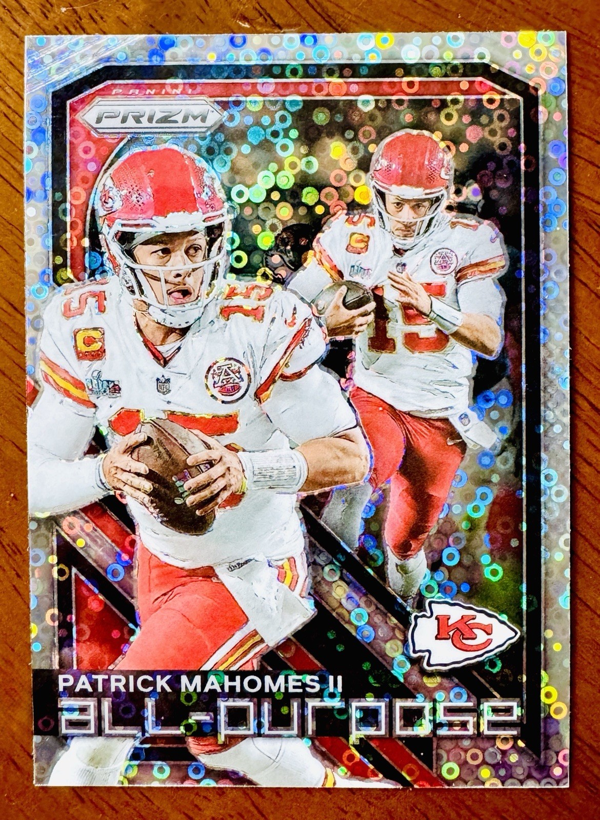 2023 Panini Prizm All Purpose #ALP-PM Patrick Mahomes NO HUDDLE PRIZM DISCO SP