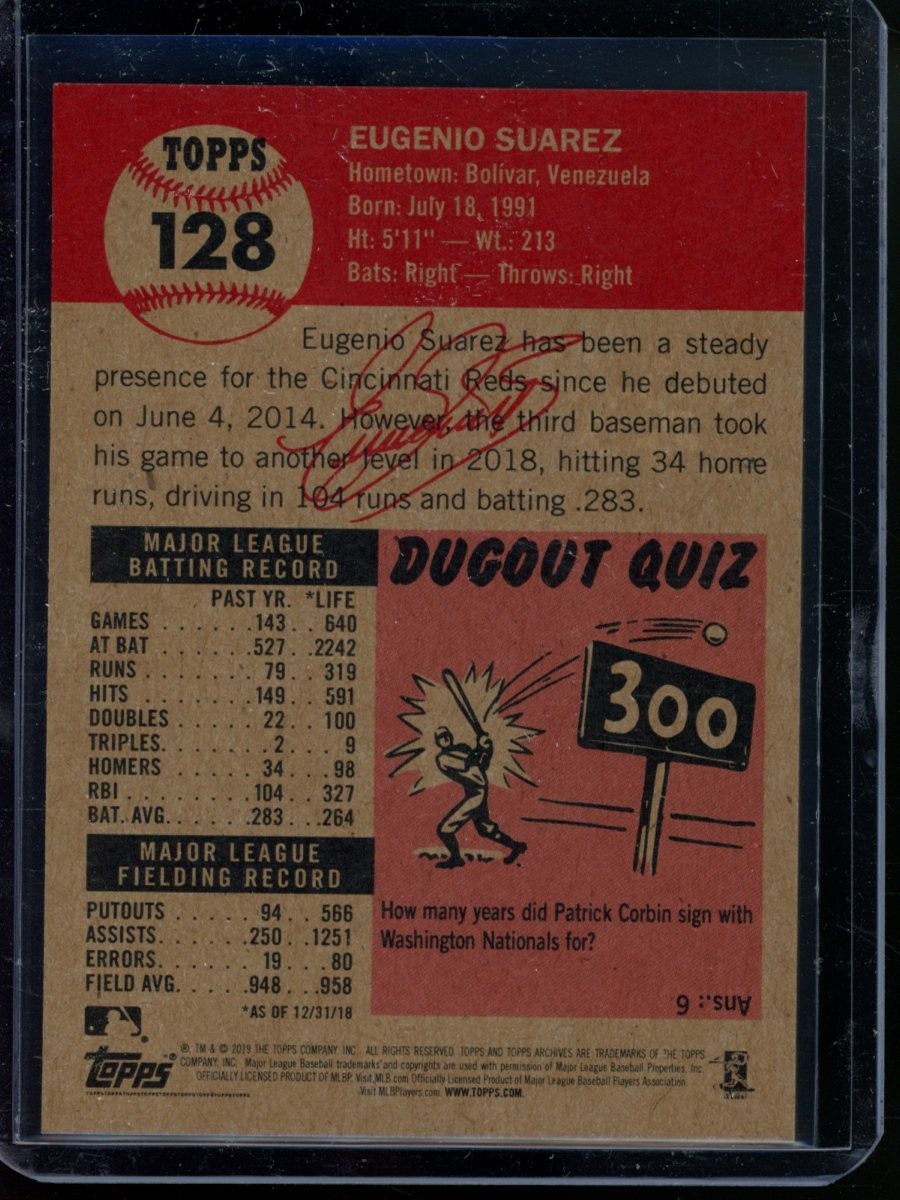 2019 Topps Living Set #128 Eugenio Suarez Card (Qty)