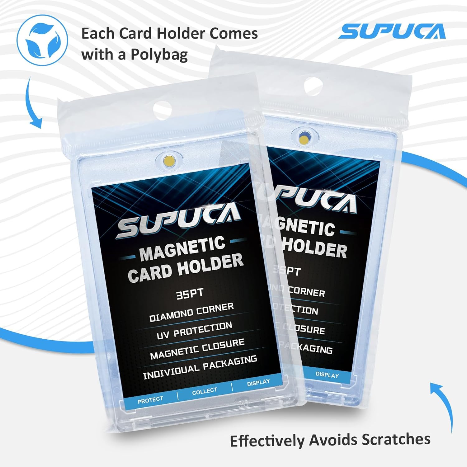 100Ct Magnetic Card Holders – One Touch Display Case for Trading Cards