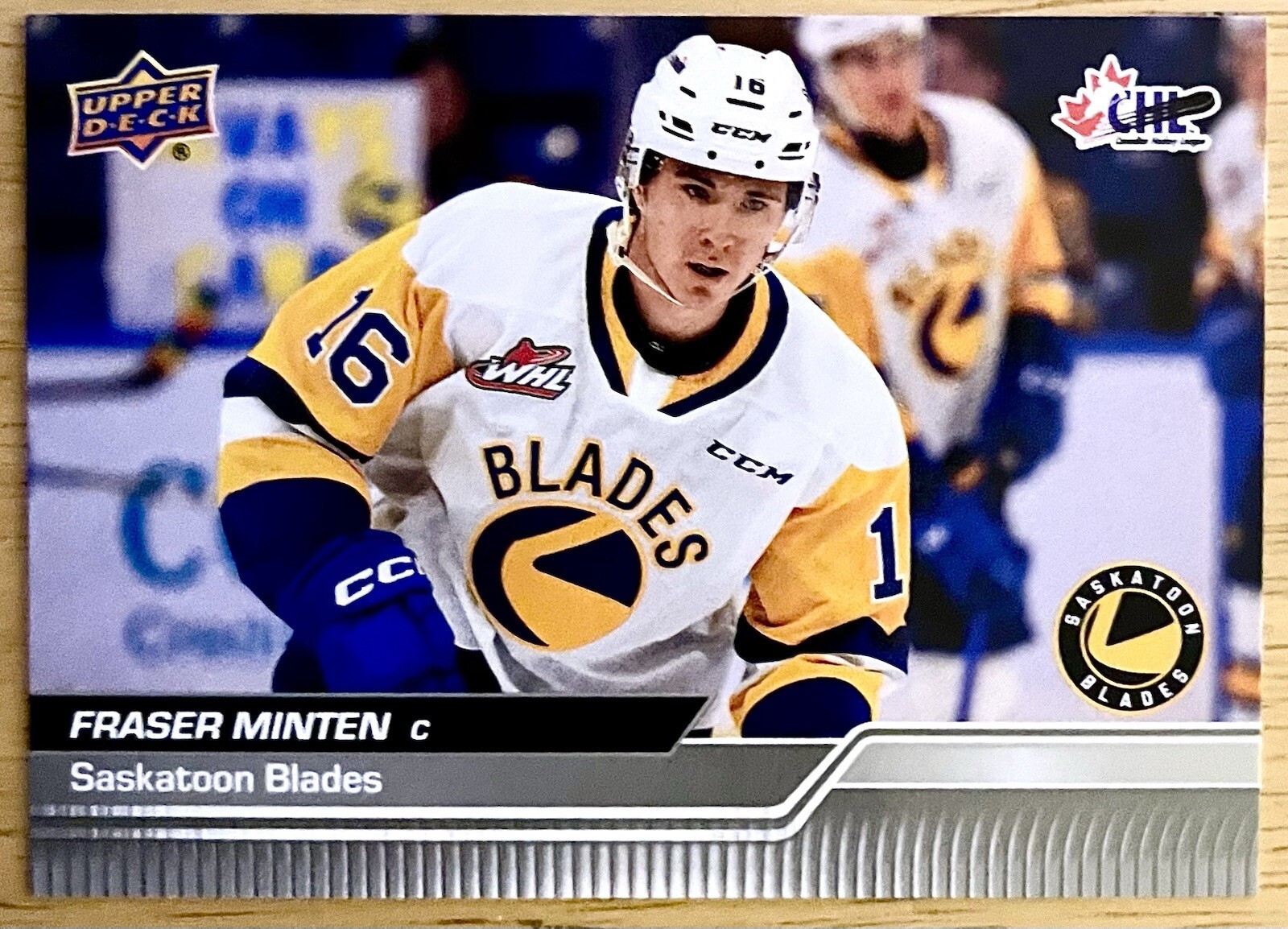 Fraser Minten Rookie – 2023-24 Upper Deck CHL#247 (RC) – Boston Bruins