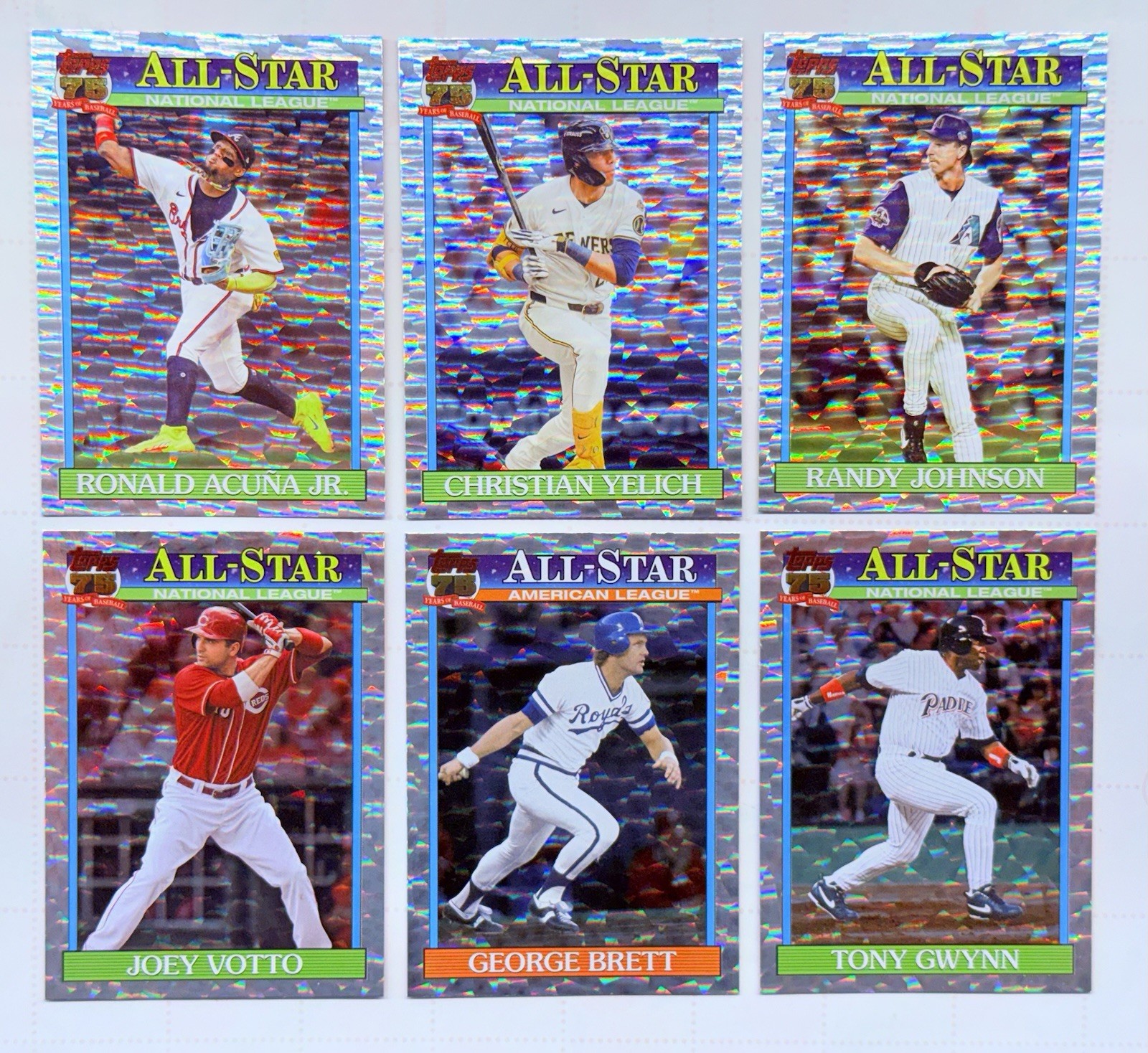 2026 Topps Series 2 – 1991 Topps All-Stars Crackle Foil 6 Card Lot