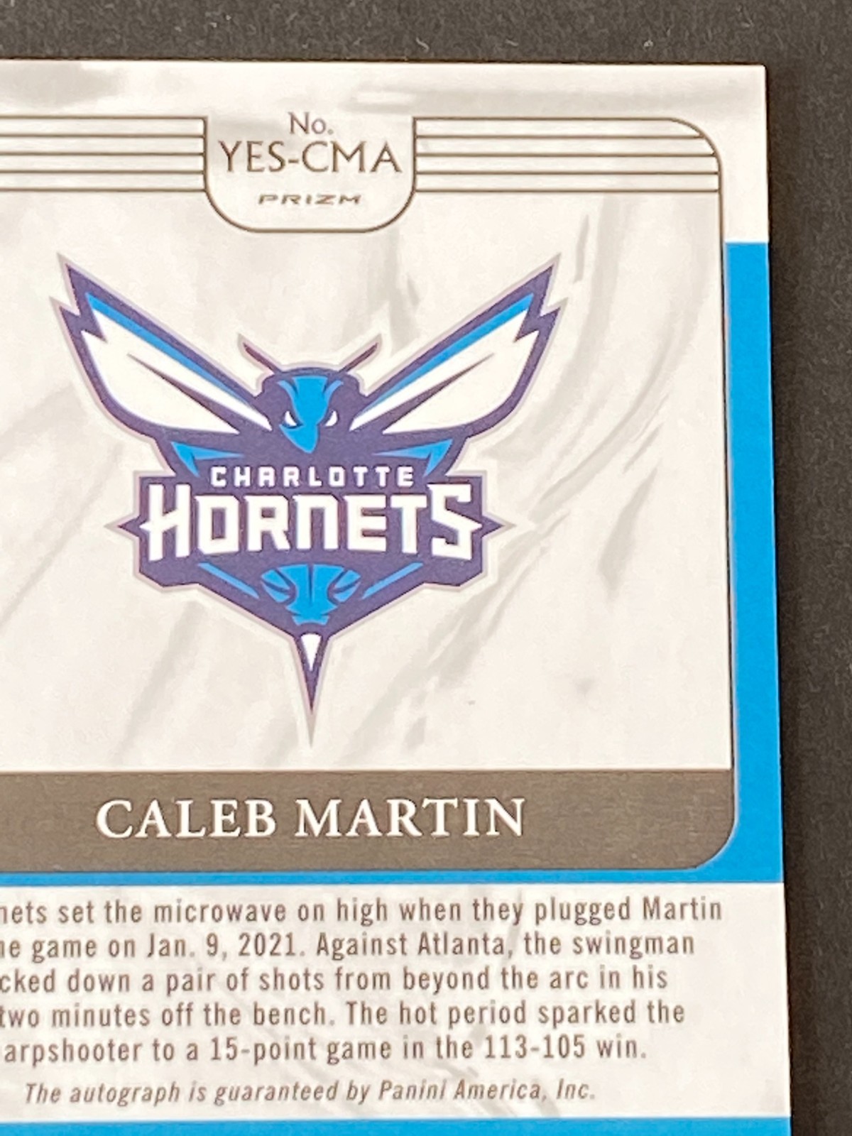 Caleb Martin 2020-21 Panini Select #YES-CMA Youth Explosion Auto Silver Prizm