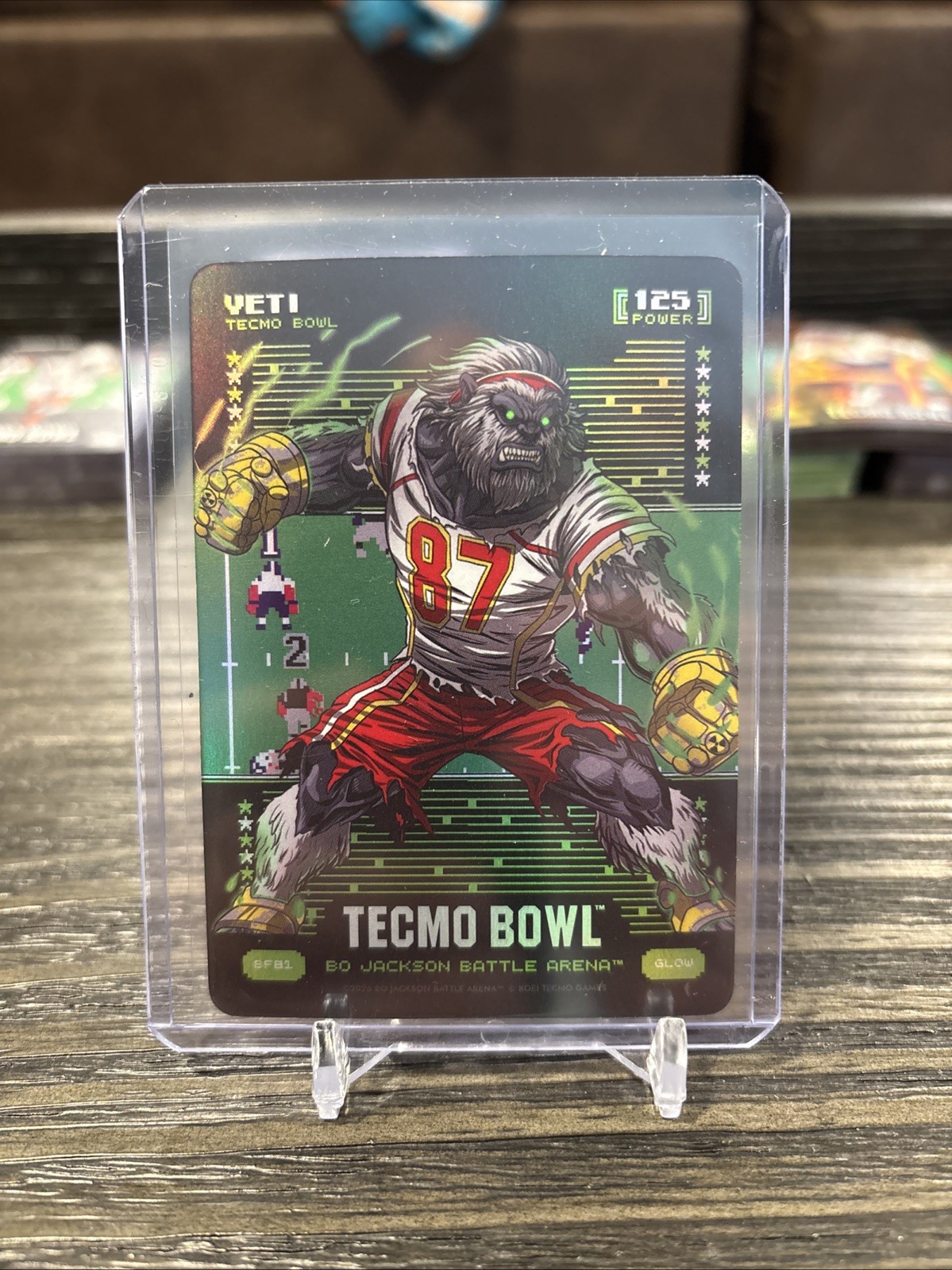Bo Jackson Battle Arena Tecmo Bowl Yeti Travis Kelce Glow SP Battlefoil