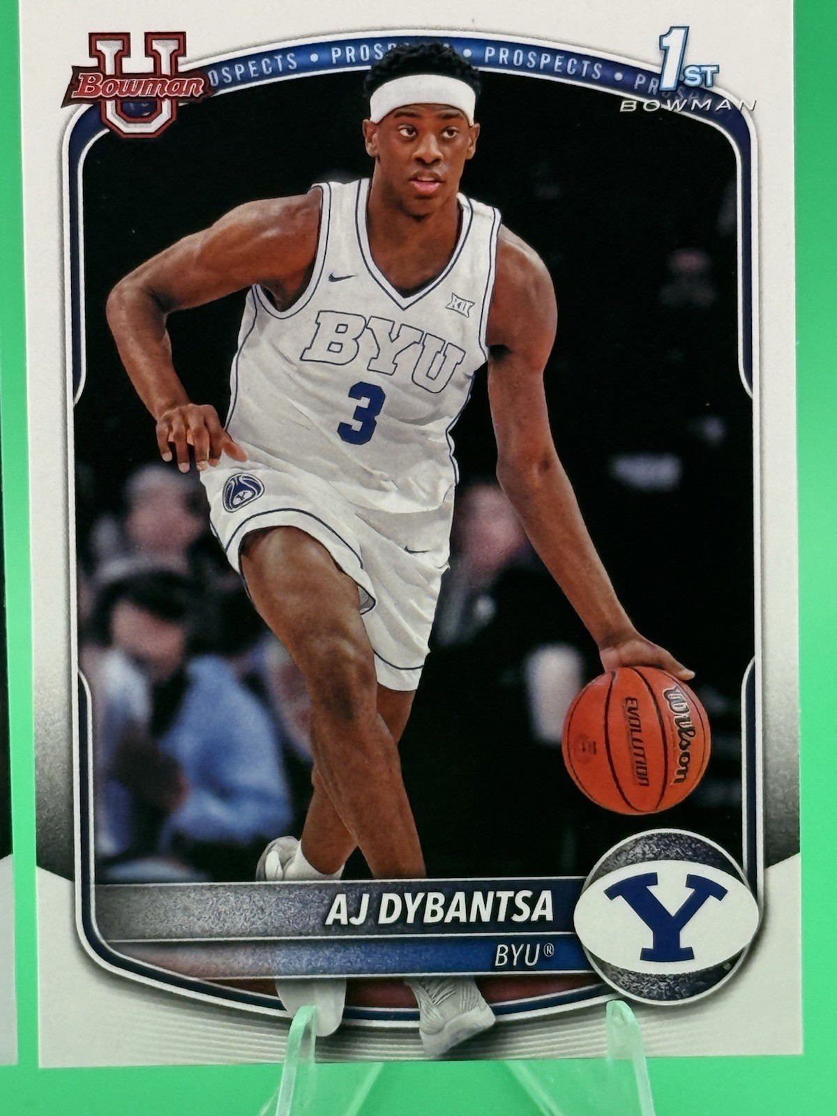 AJ Dybantsa Bowman U Chrome 1st Bowman #BCP-1 and 2 Bowman BPP-1 BYU #1 Pick