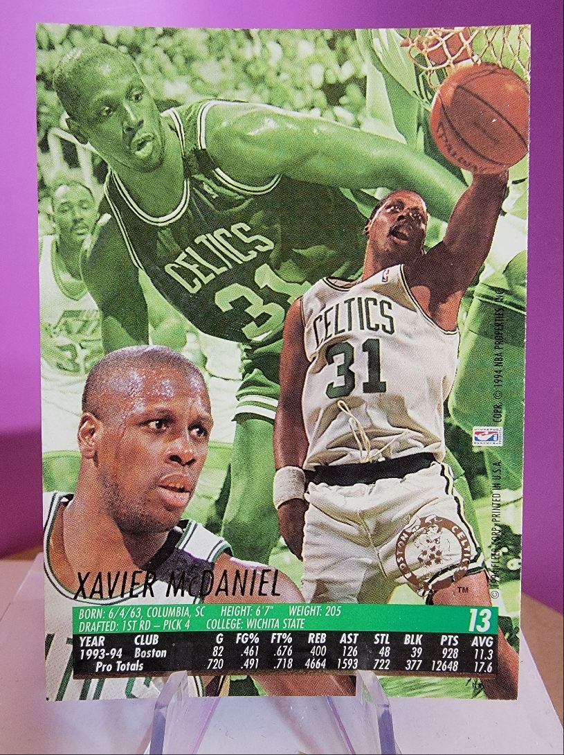 1994 Fleer Ultra #13 Xavier Mcdaniel – Boston Celtics