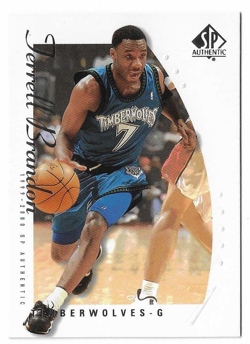 1999-00 SP Authentic Basketball Terrell Brandon Card #48 Minnesota Timberwolves