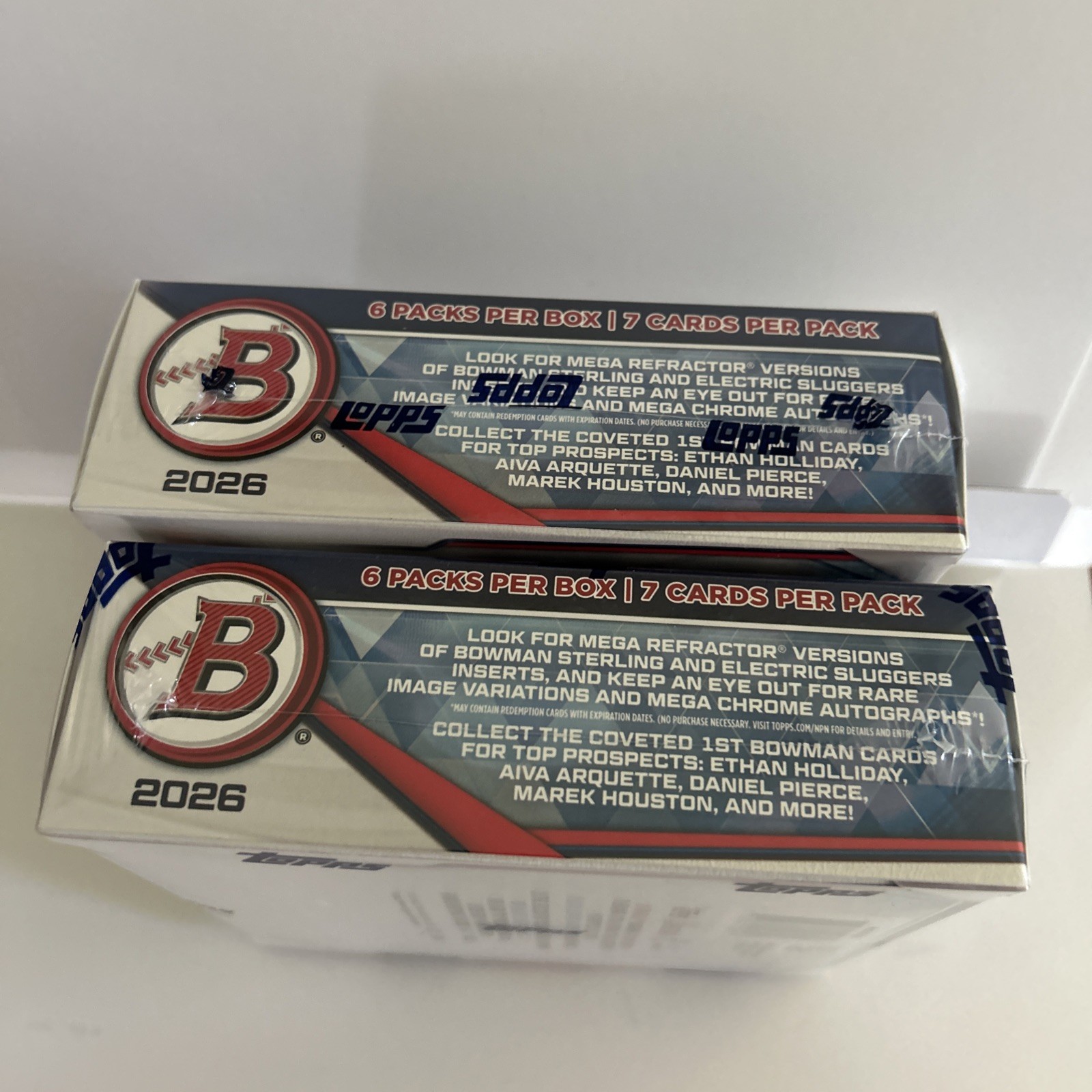 Bowman 2026 Mega Box MLB Baseball 2 Boxes FREE SHIPPING NEW (2) Combo Lot Topps