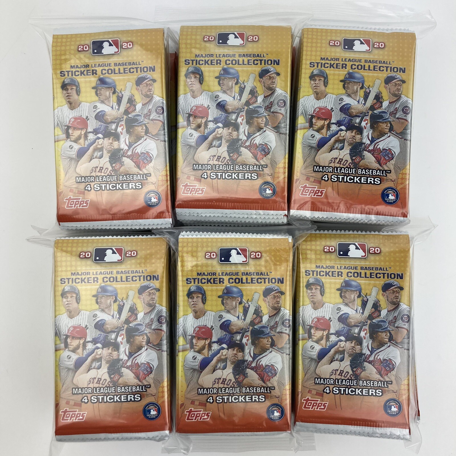2020 Major League Baseball Sticker Collection Topps 20 Sealed Pack Lot Multiples