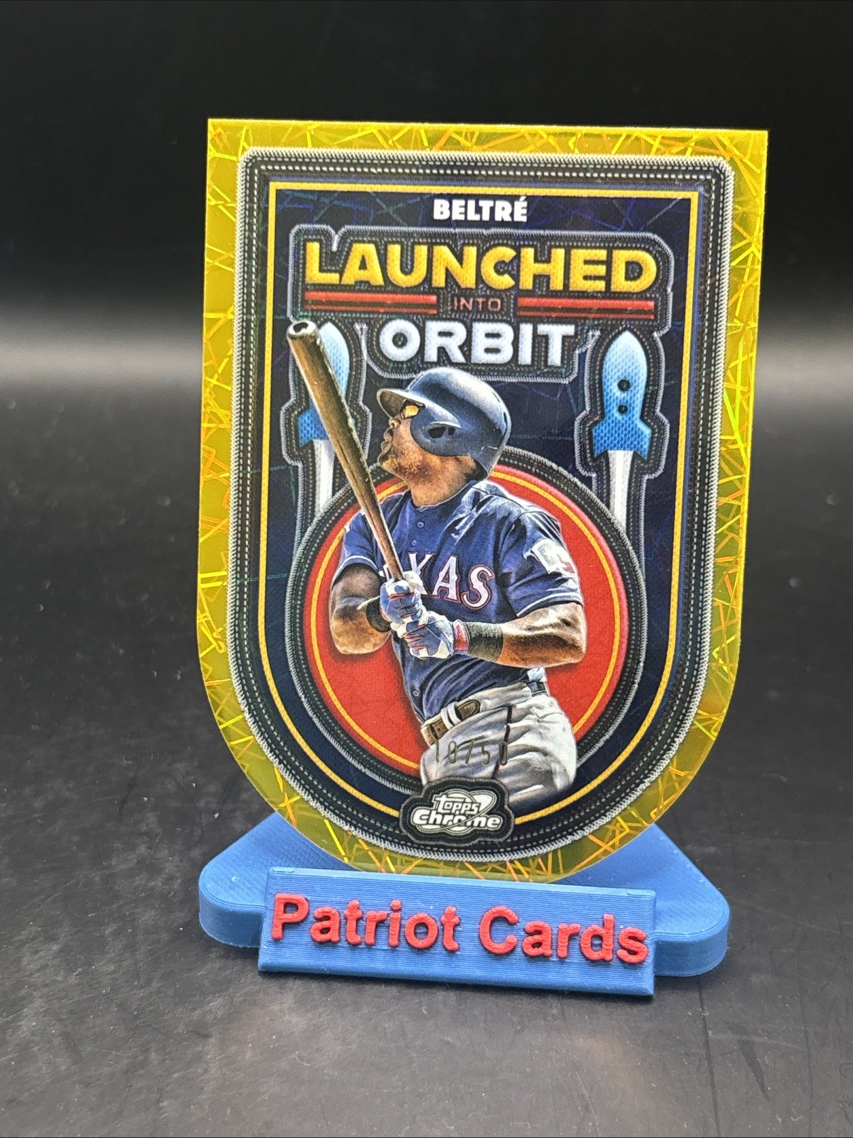 2025 Topps Cosmic Chrome #LIO-22 Adrian Beltre Launched Into Orbit Gold #/50