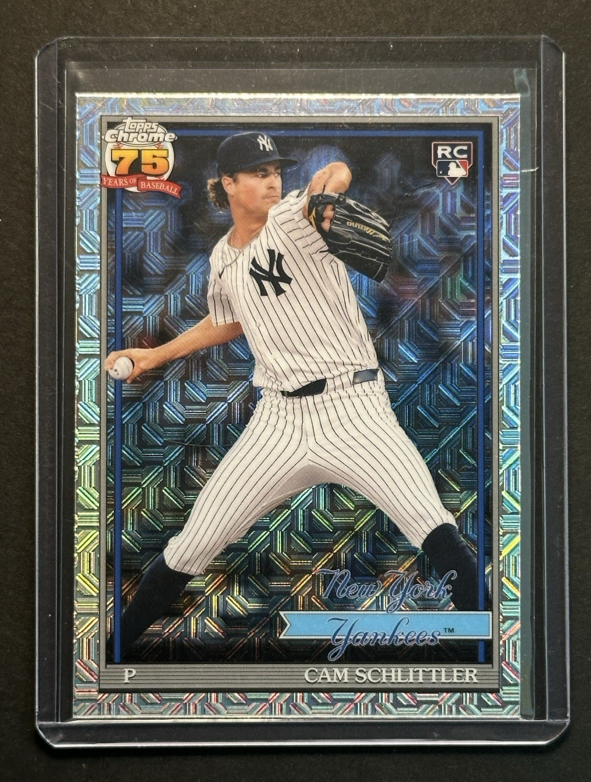 2026 Topps Chrome Cam Schlittler RC New York Yankees #91C-94 75th Anniversary