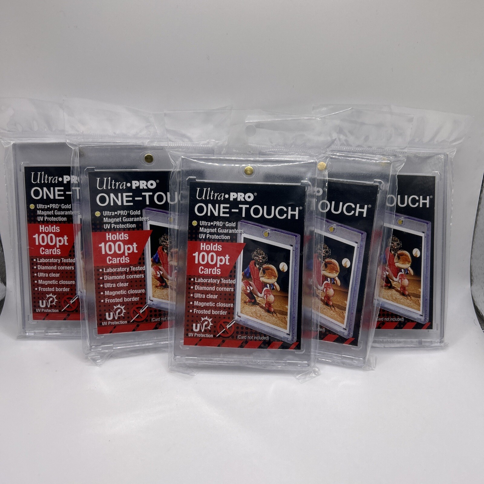 Ultra Pro One-Touch Thick Card 100pt Point Magnetic Card Holder – LOT of 5