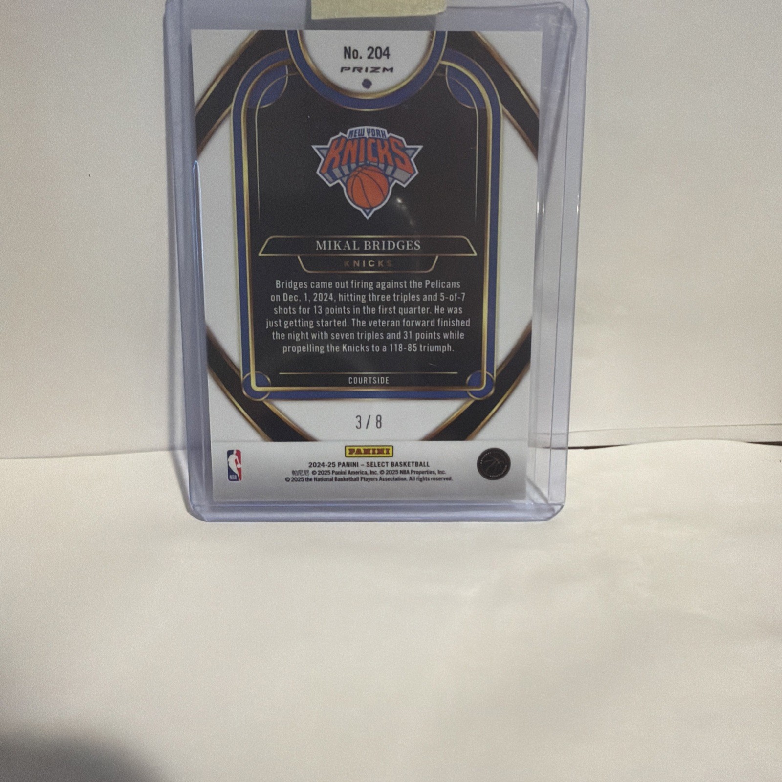 2024-25 Panini Select Dragon Scale Mikal Bridges /8 NY Knicks Open To Offers