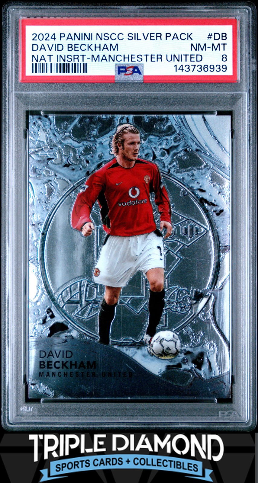 2024 Panini The National NSCC David Beckham Insert #87/99 PSA 8 NM-MT B634