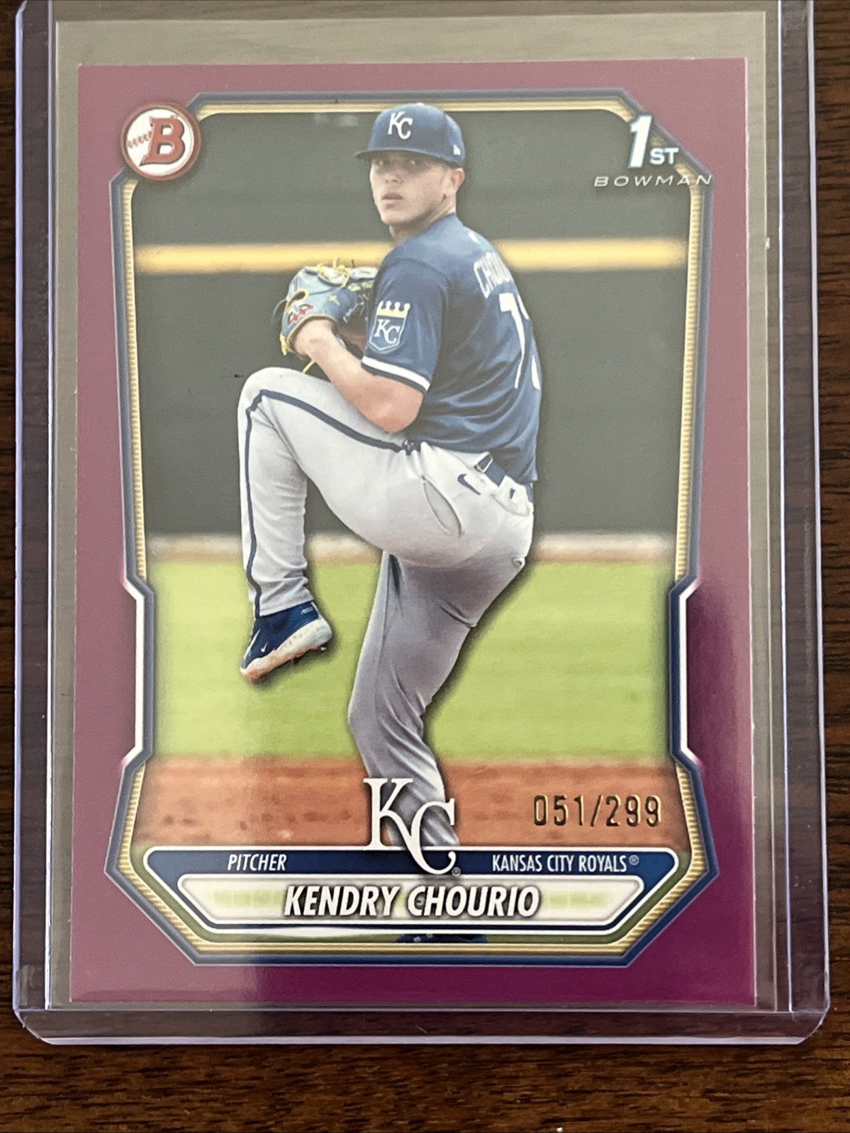 2026 Topps Bowman Paper Fuchsia #BP-7 Kendry Chourio 1st 286/299 Royals
