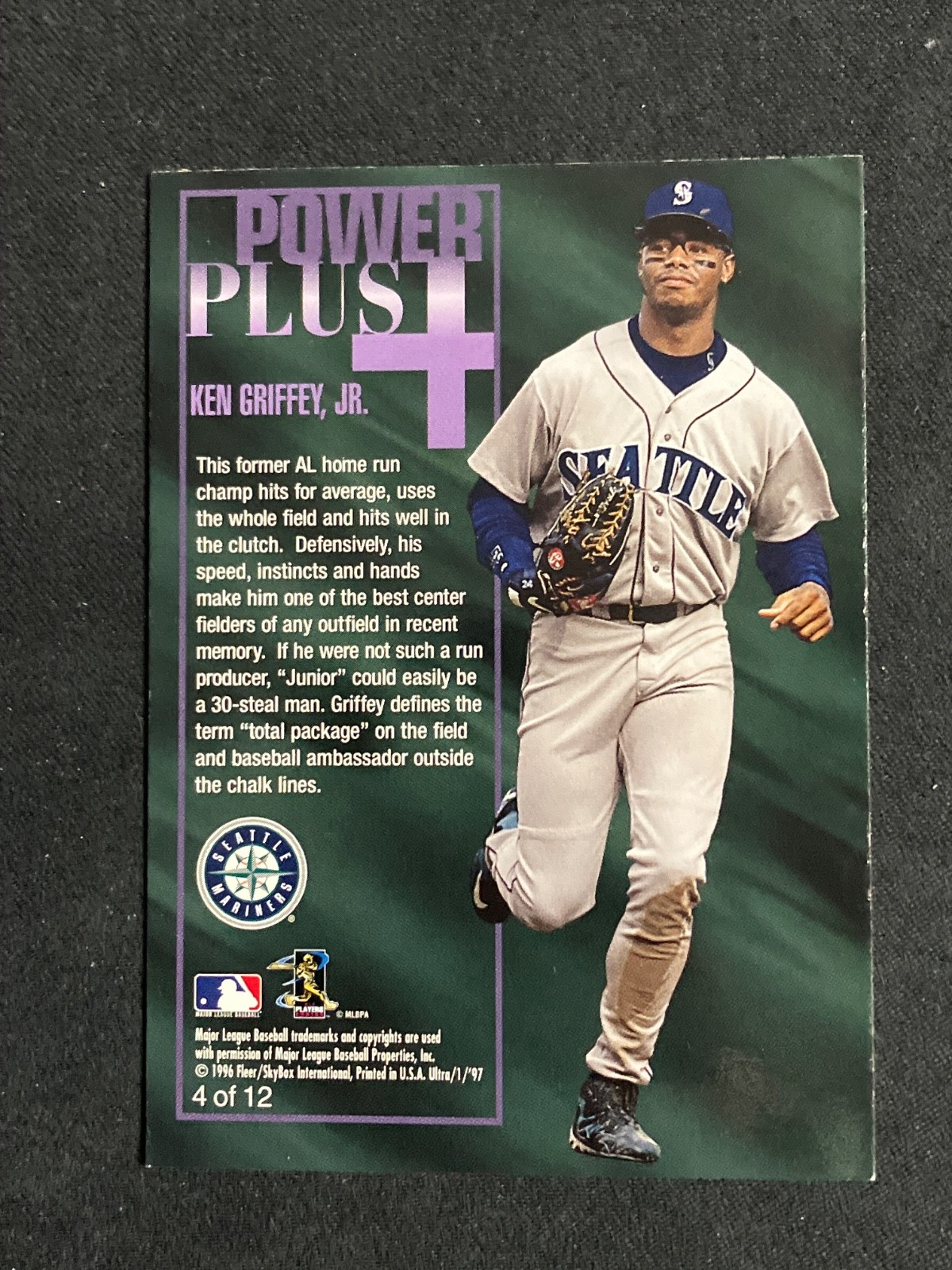 1997 Fleer Ultra Power Plus Ken Griffey Jr. #4 Seattle Mariners HOF Insert