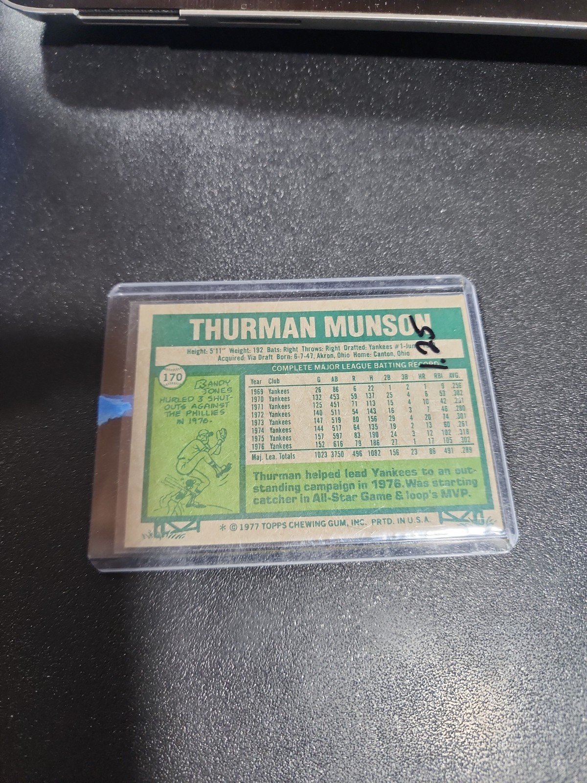 1977 Topps – #170 Thurman Munson