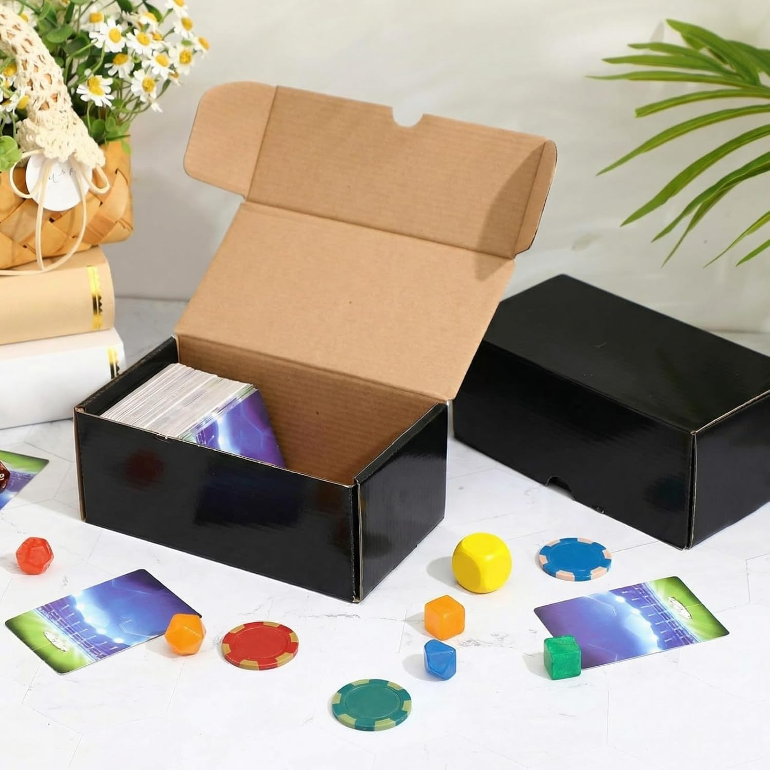 10 Pcs 400 Count Trading Card Storage Box Cardboard Baseball Card