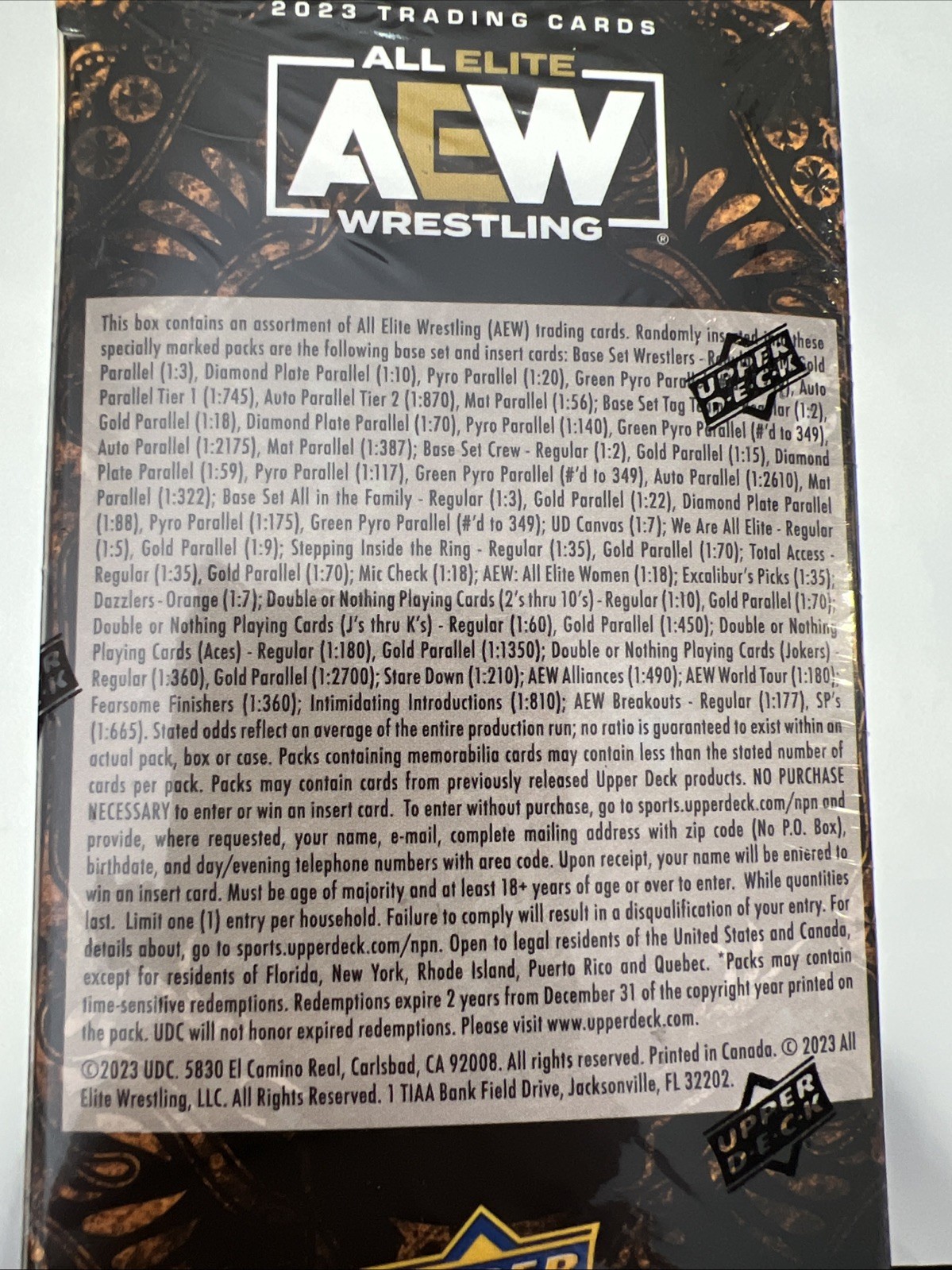 AEW 2023 Upper Deck Wrestling Sealed Blaster Box Trading Cards