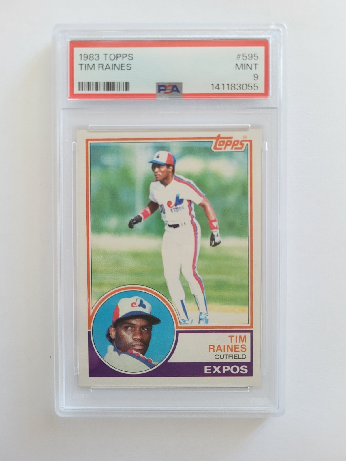 1983 Topps #595 TIM RAINES mint PSA 9 Montreal Expos HOF
