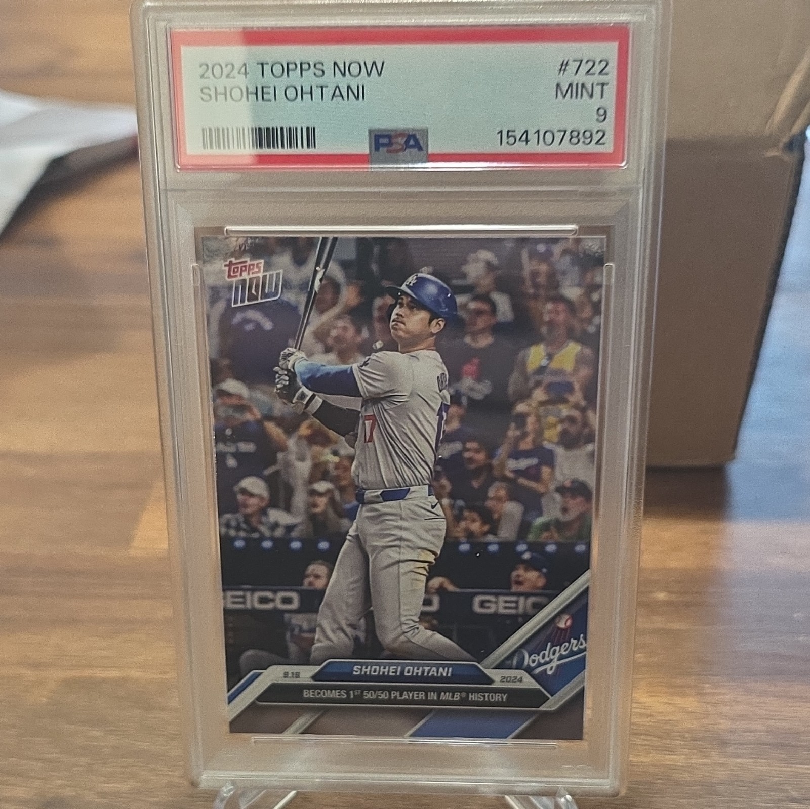 Topps 2024 Now Shohei Ohtani #722 Dodgers PSA 9 Base Set /653737 Card