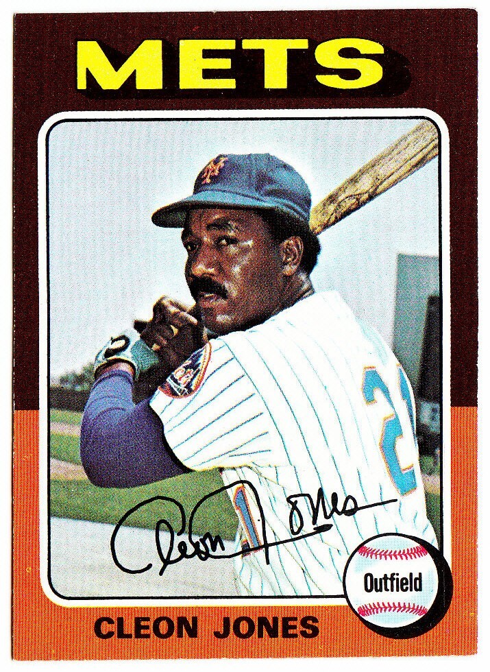 1975 TOPPS MINIS #43 CLEON JONES New York Mets Baseball Card
