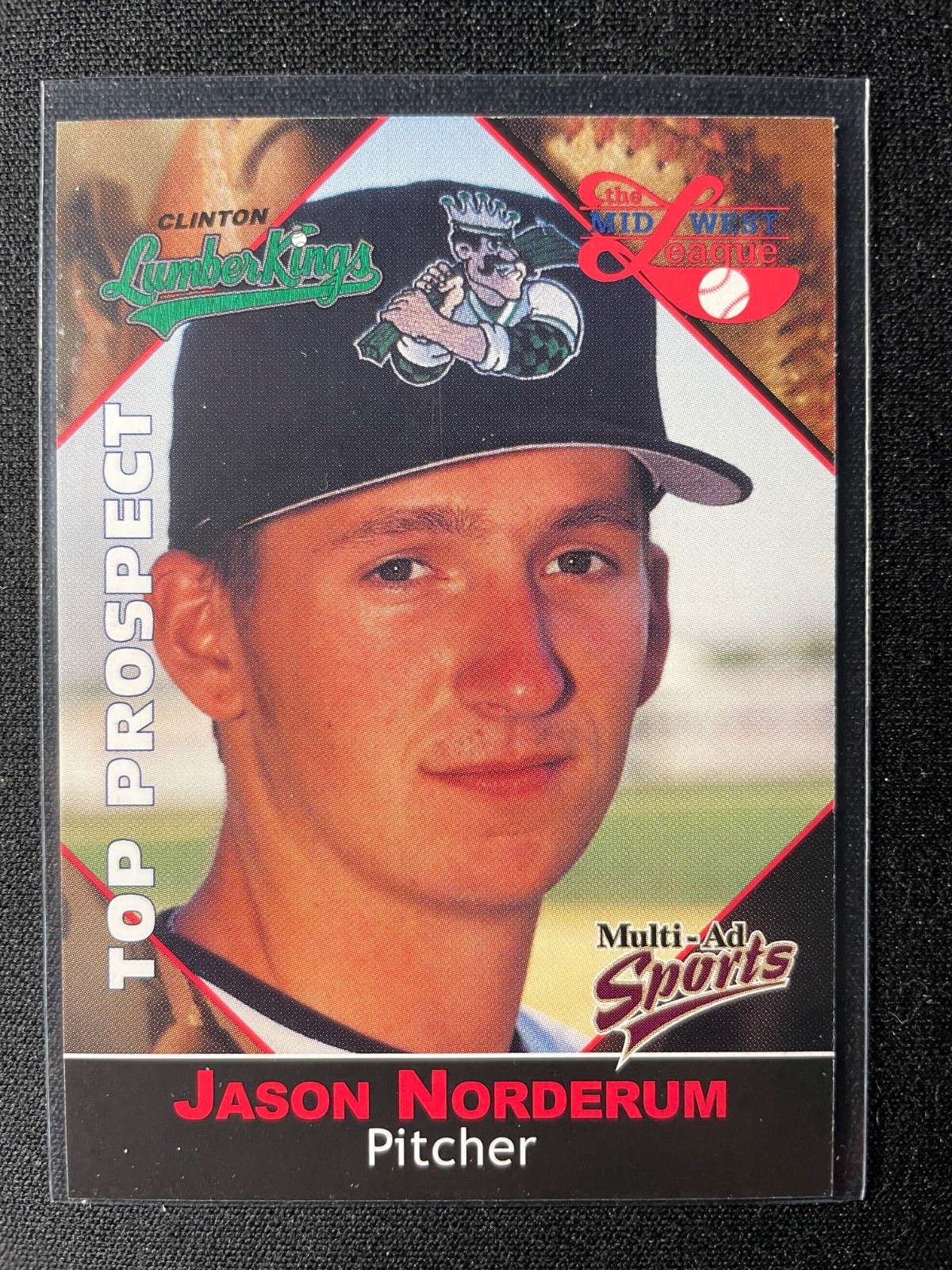 2001 Multi-Ad Midwest League Top Prospects Set Jason Norderum #8 LumberKings!!!