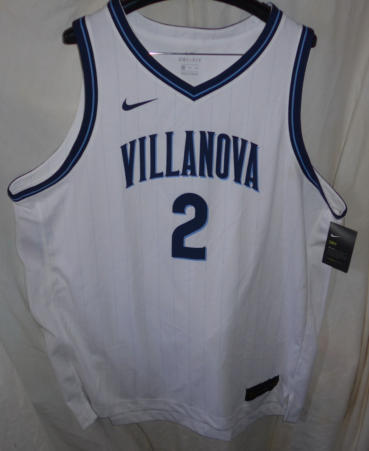 Villanova Wildcats #2 Nike Thailand White Basketball Jersey sz XXL