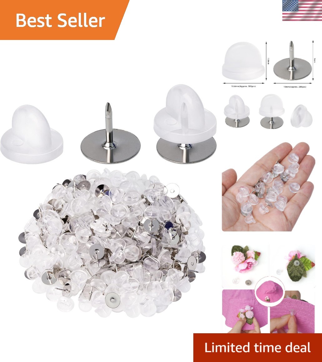 Secure 400pcs Butterfly Clutch Pin Backs & Tie Tacks for Jewelry Making