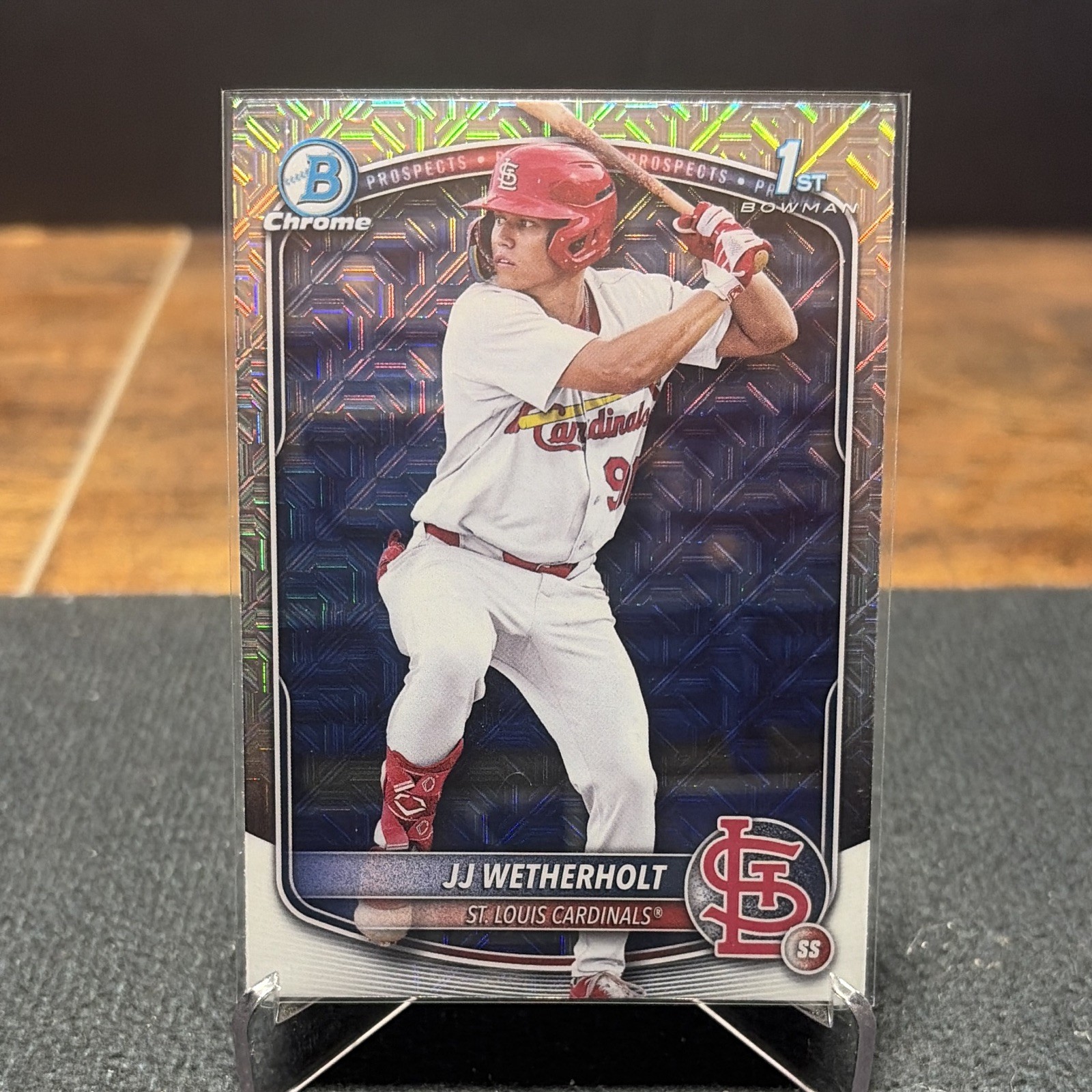 Topps Bowman 2025 JJ Wetherholt BCP-22 Cardinals Mojo Refractor Rookie