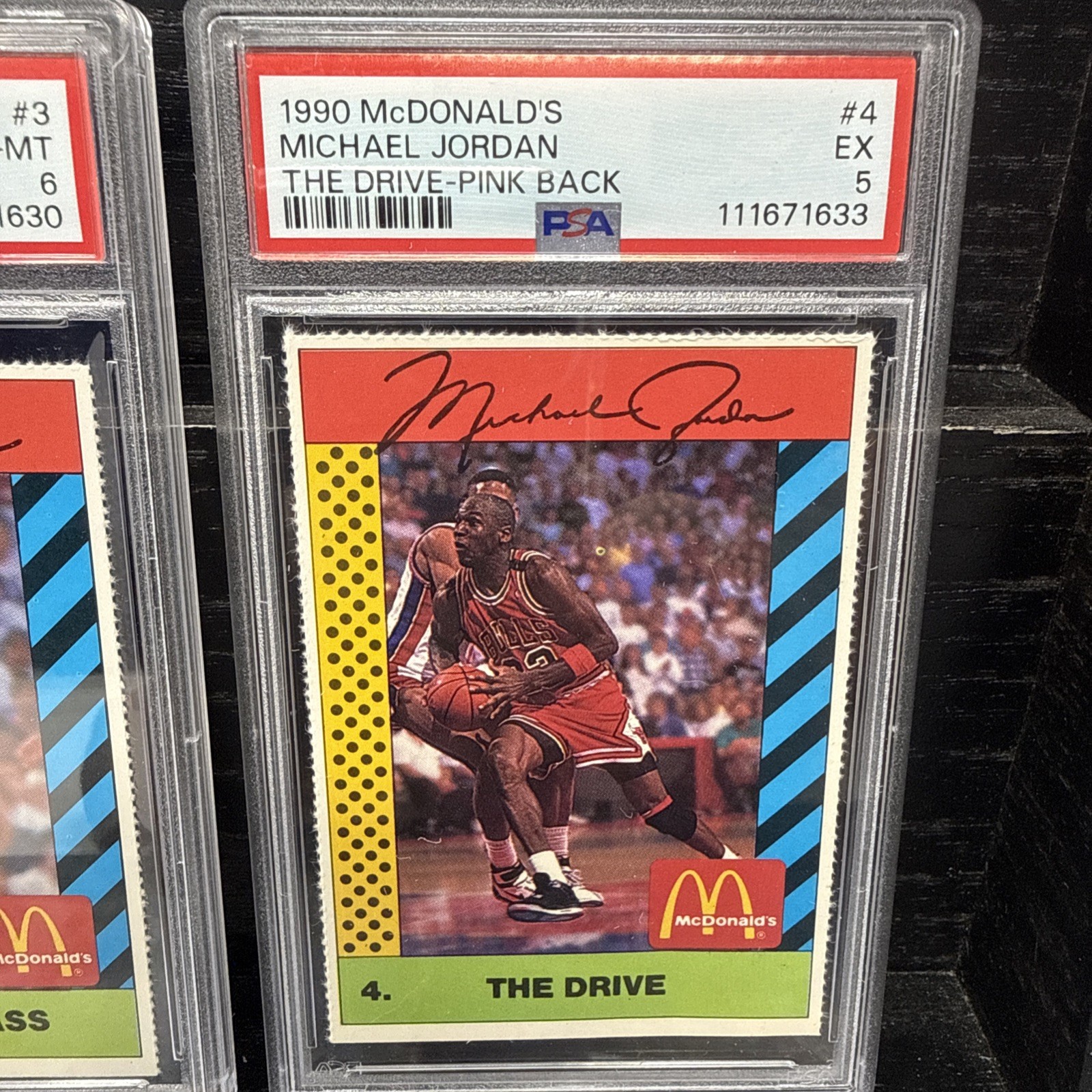 1990 McDonald Michael Jordan Pink Back 1-8 PSA Graded 3-6